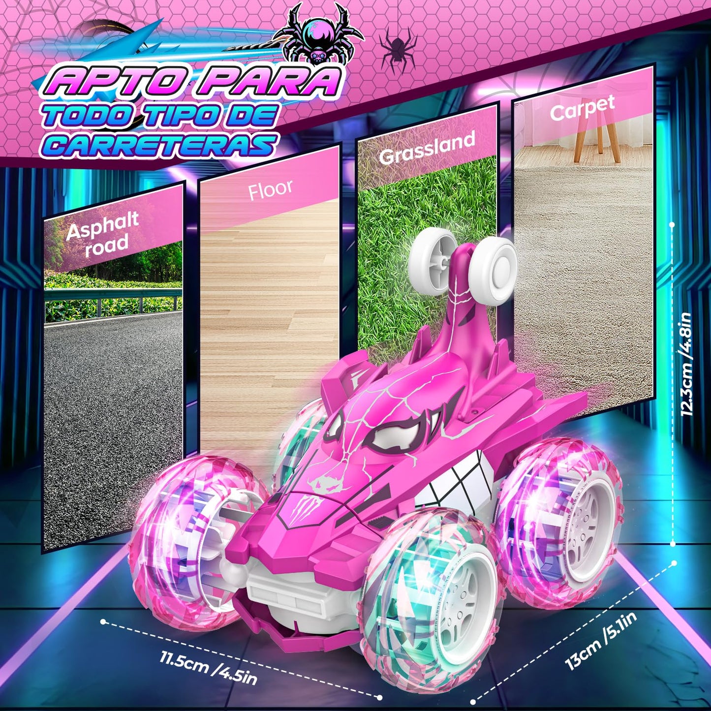 Dreamlandia remote control car for ages 3-9, gift for girls 3-10 years old. RC car monster truck game for ages 3-6. Easter gifts for kids.