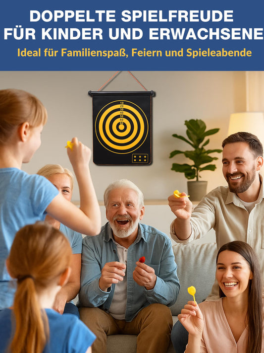 BATURU Magnetic Dart Board for Kids aged 4 and up, double-sided magnetic dartboard with 12 safe darts, gift for boys for birthday and Christmas, indoor and outdoor games.