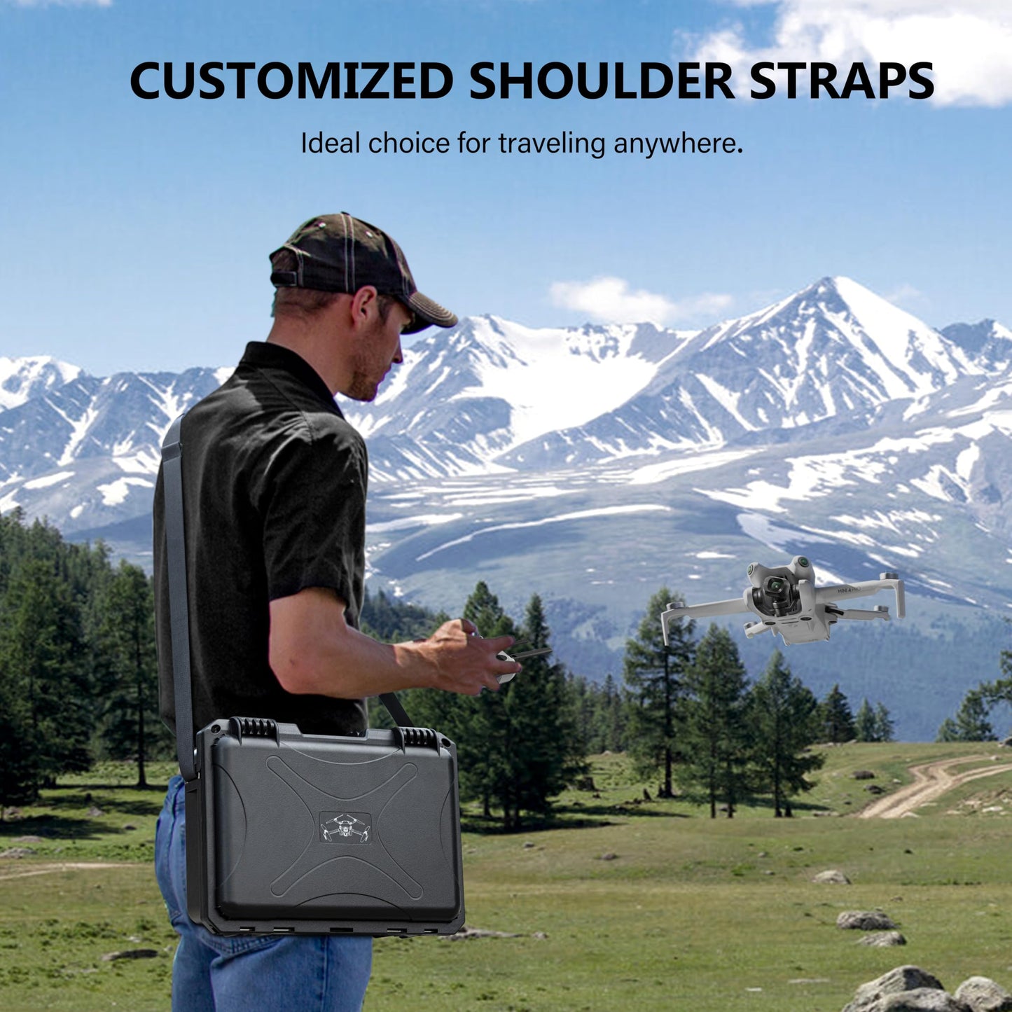 STARTRC Mini 4 Pro case, waterproof hardshell storage bag for DJI Mini 4 Pro/Mini 3/3 Pro RC accessories (RC/N1/N2)
