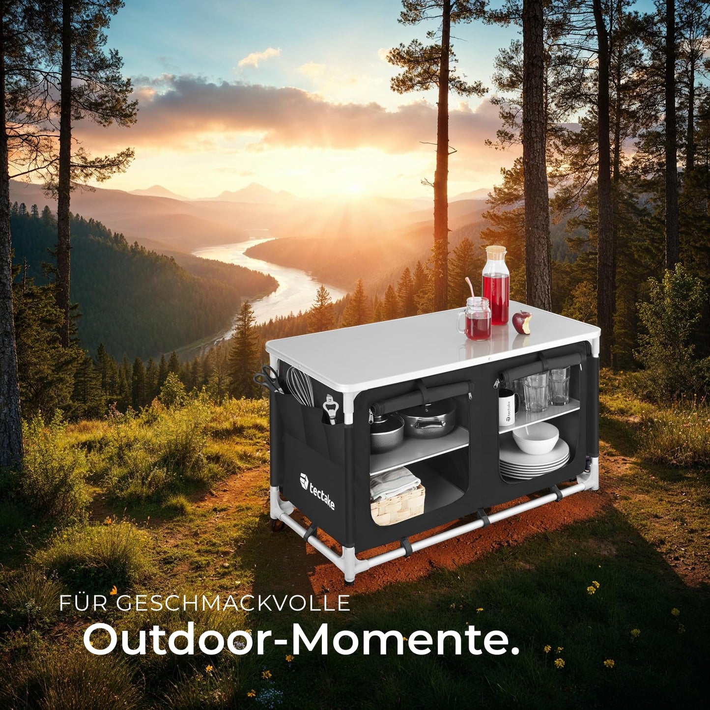 tectake 800747 Outdoor Camping Kitchen - Various models available - (Type 4 | No. 403347)