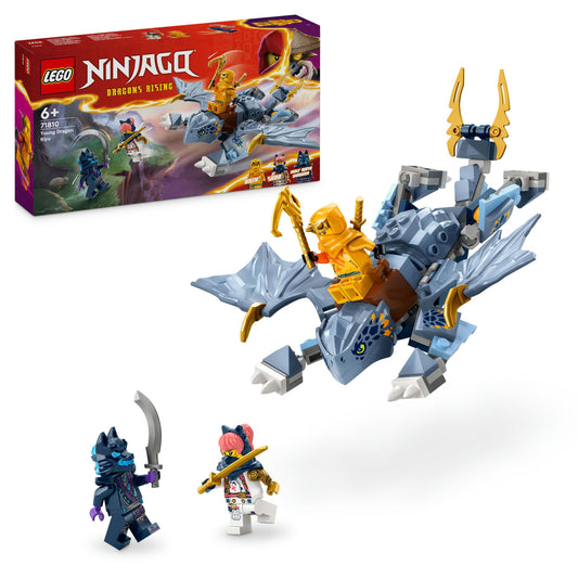 LEGO NINJAGO Riya the baby dragon, dragon toy & NINJAGO Jay's Thunder Jet EVO, upgradeable ninja toy plane with Jay minifigure, birthday gift idea for kids aged 7+ 71784