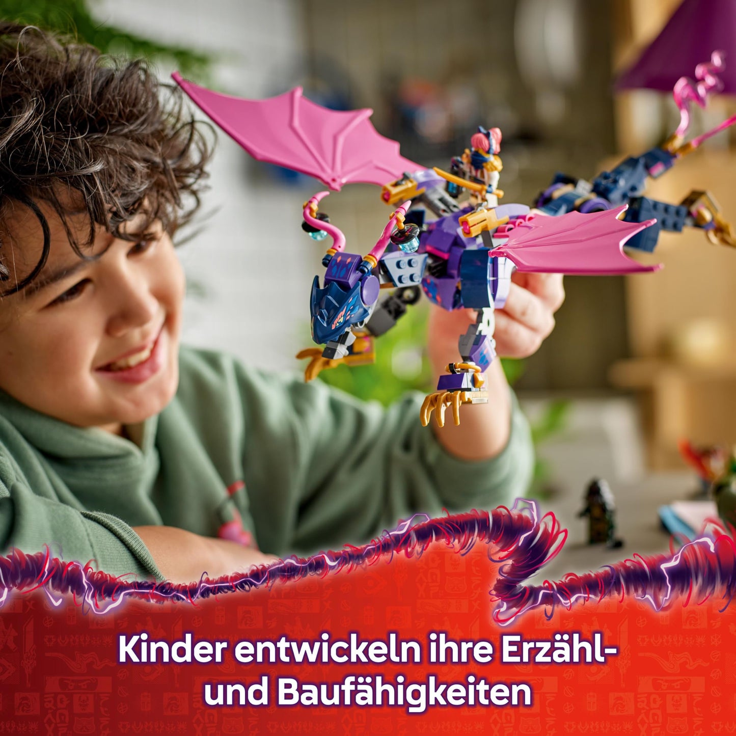 LEGO NINJAGO Master Dragon Rontu - Moving dragon figure with shooters - 4 minifigures, including Lloyd, Sora & Wyldfyre - Ninja toy for kids - Gift for boys aged 7 and up - 71842