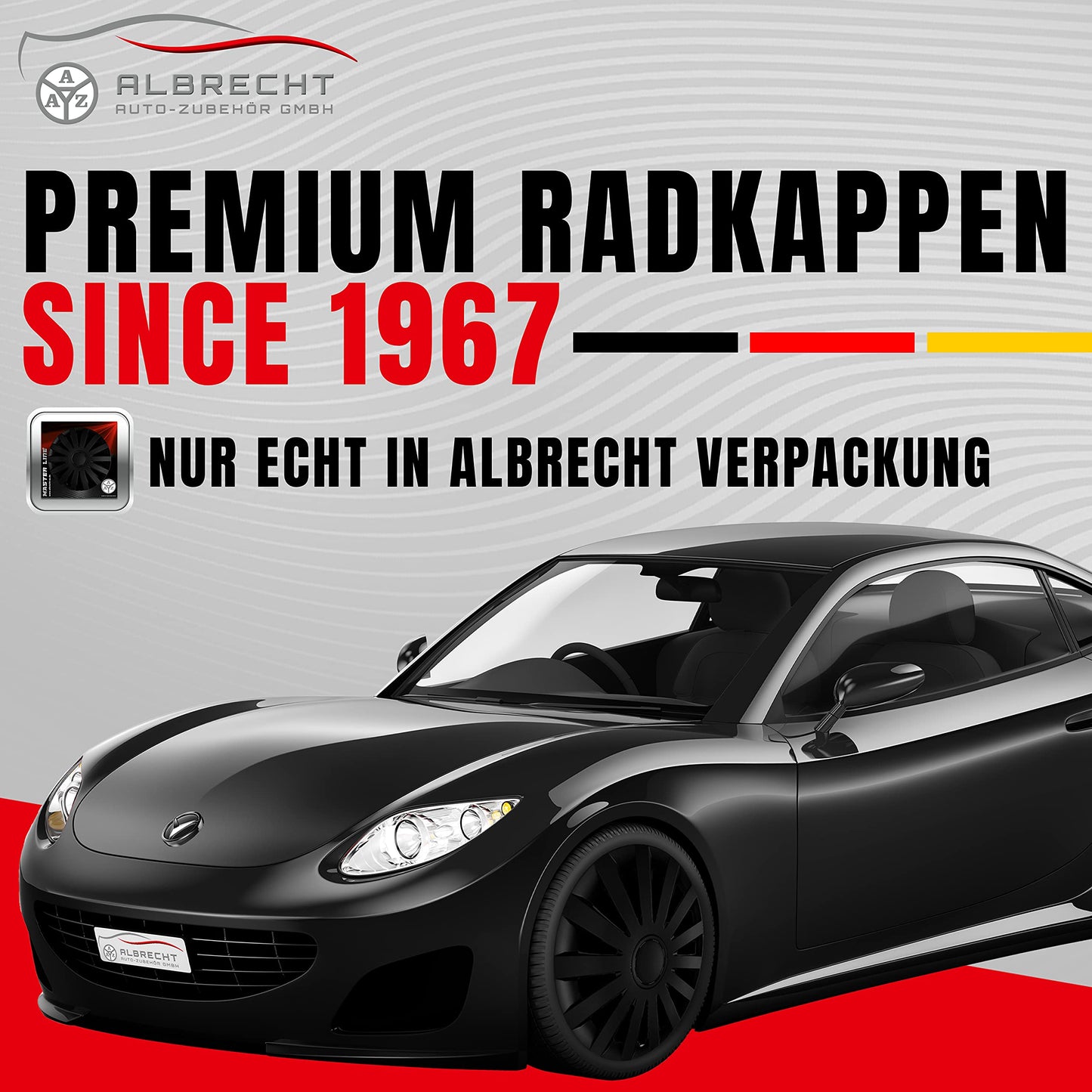 Albrecht 17 inch wheel covers in matte black for steel rims - Wind hubcaps made of high-quality plastic - Durable wheel covers in original Albrecht packaging - Made in EU