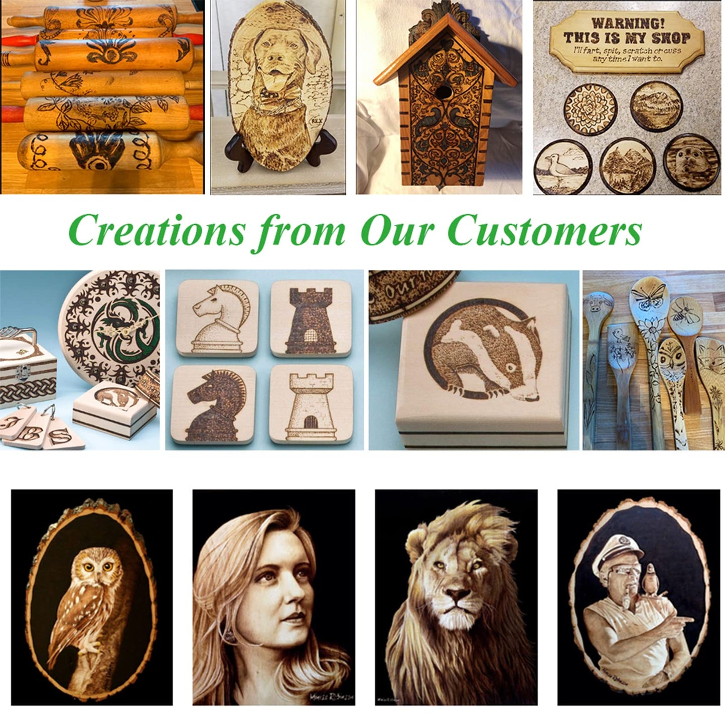 Wood burning tools, digital display pyrography station wood burner with 2 professional branding pens 20 wire tips 60W Includes gift bag