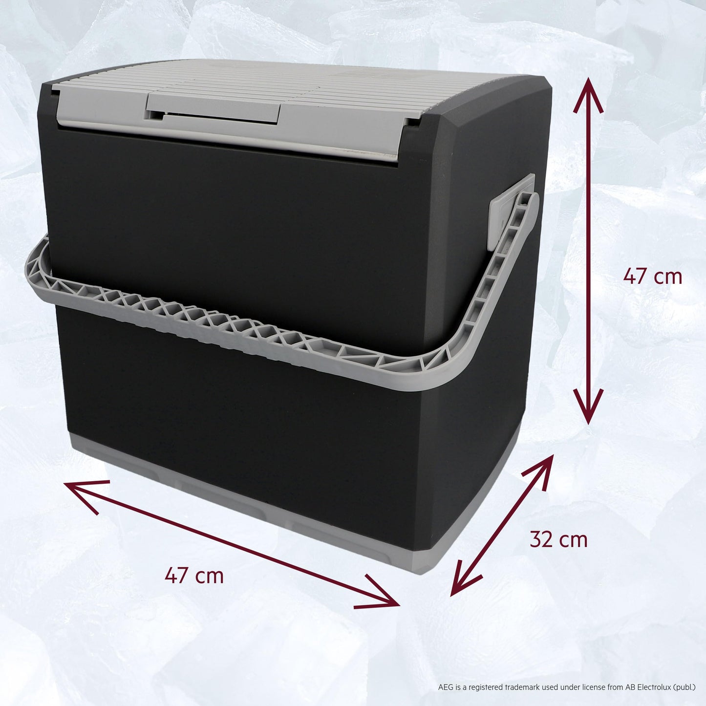 AEG Automotive Thermoelectric Cool Box KK 28 liters, 12/230 volts for car and socket, black