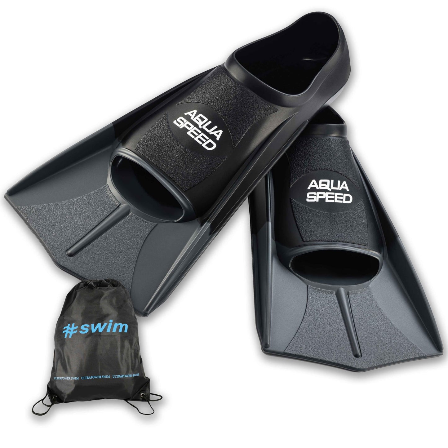 Aqua Speed training fins + Ultrapower backpack | Swim fins | Short fins | Color: silver/26 Size: 31/32