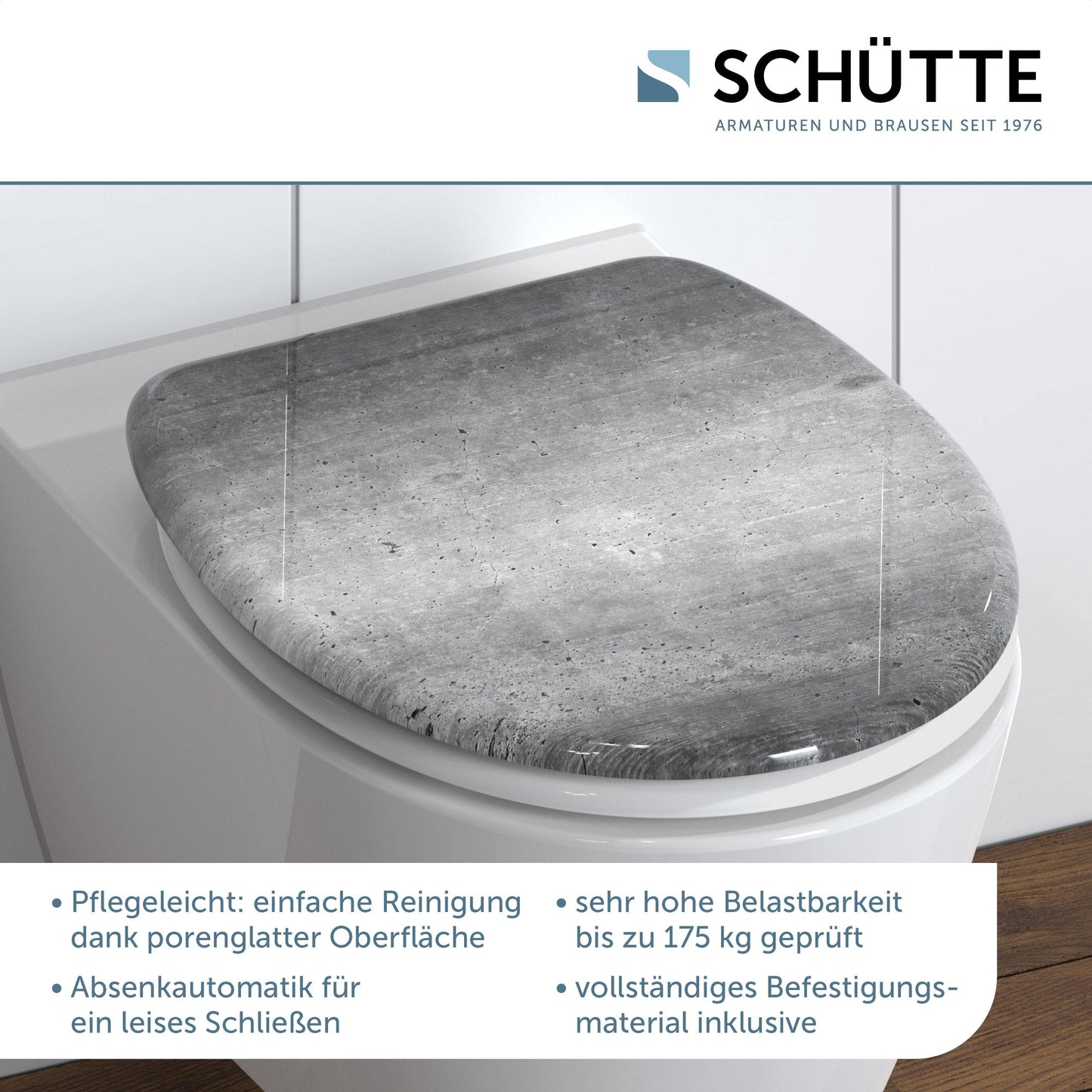 INDUSTRIAL toilet seat with soft close mechanism made of duroplast material, high-quality toilet lid with a weight capacity of 175kg, seat with design, toilet cover for toilet, toilet seat with pattern.
