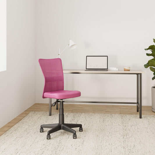 SixBros. Office chair, desk chair, swivel chair for the office or children's room, infinitely height adjustable, fabric desk chair for children, pink, H-298F/1412