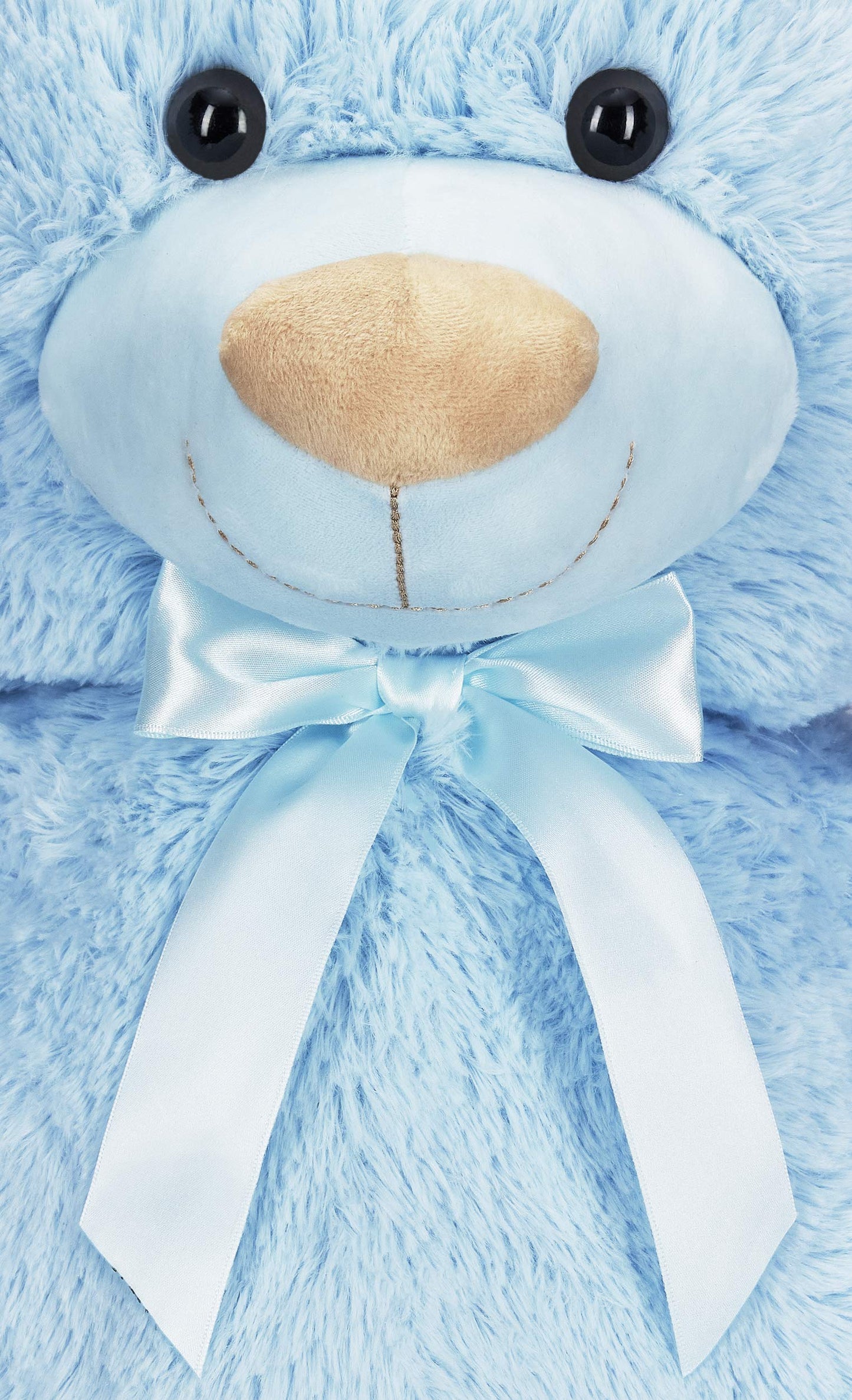BRUBAKER XXL Teddy Bear 100 cm - Light Blue - Plush Toy Stuffed Animal Cuddly Toy Blue