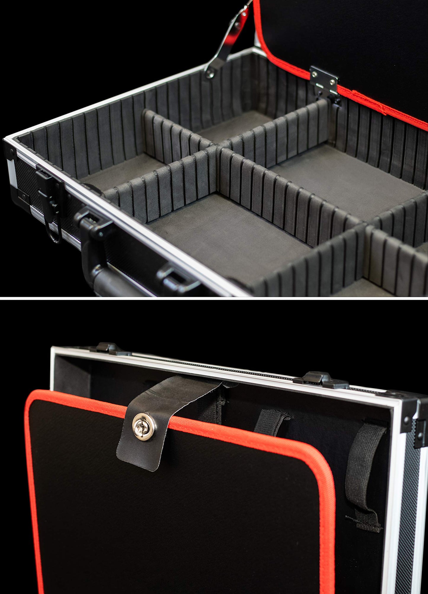Master tool trolley 156 pieces - tool set with wheels & empty tool box - 460 x 320 x 140 mm - individual compartment layout