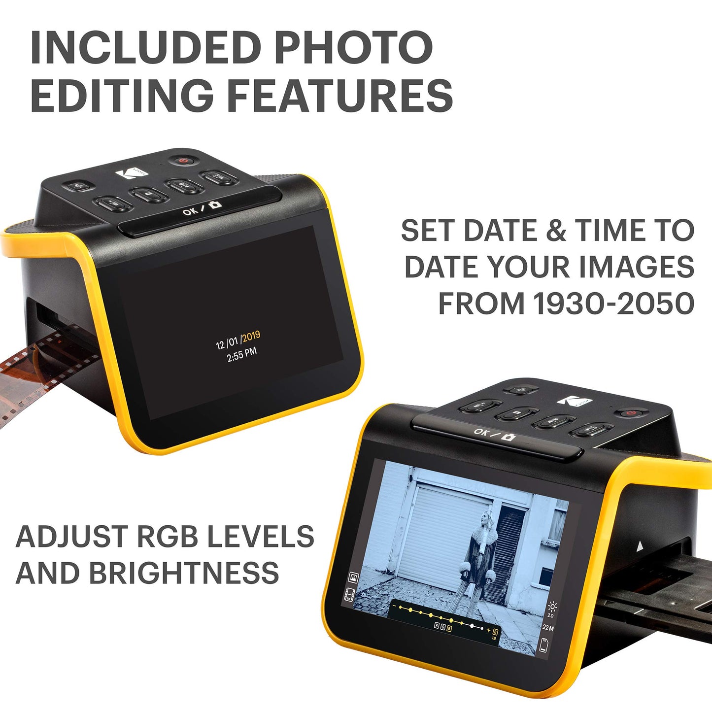 KODAK Slide N SCAN Film and Slide Scanner with 5-inch LCD Screen, Black