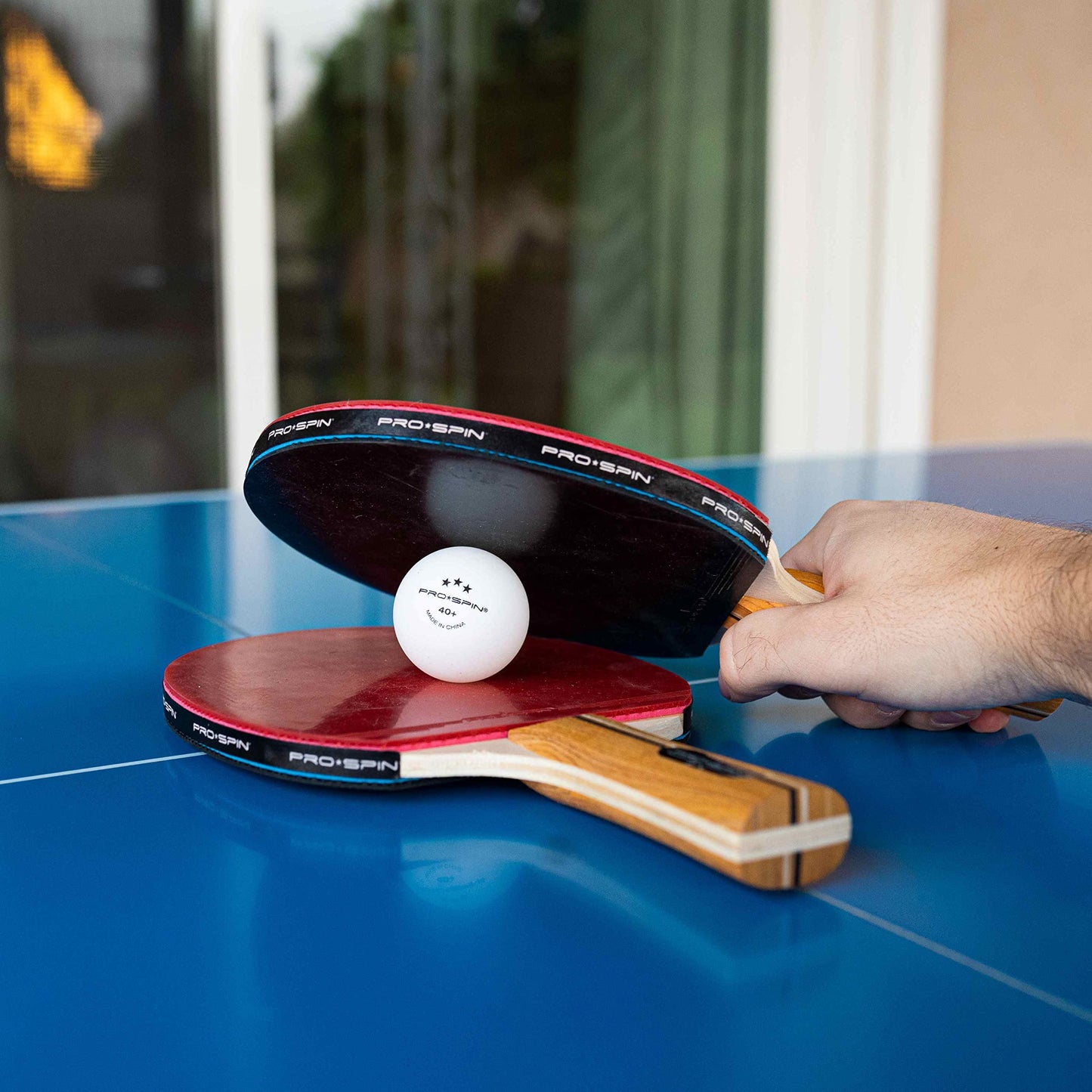 PRO SPIN Table Tennis Paddle - High Performance Ping Pong Set | Premium Table Tennis Rackets, 3-Star Table Tennis Balls, Compact Storage Bag | For Indoor & Outdoor