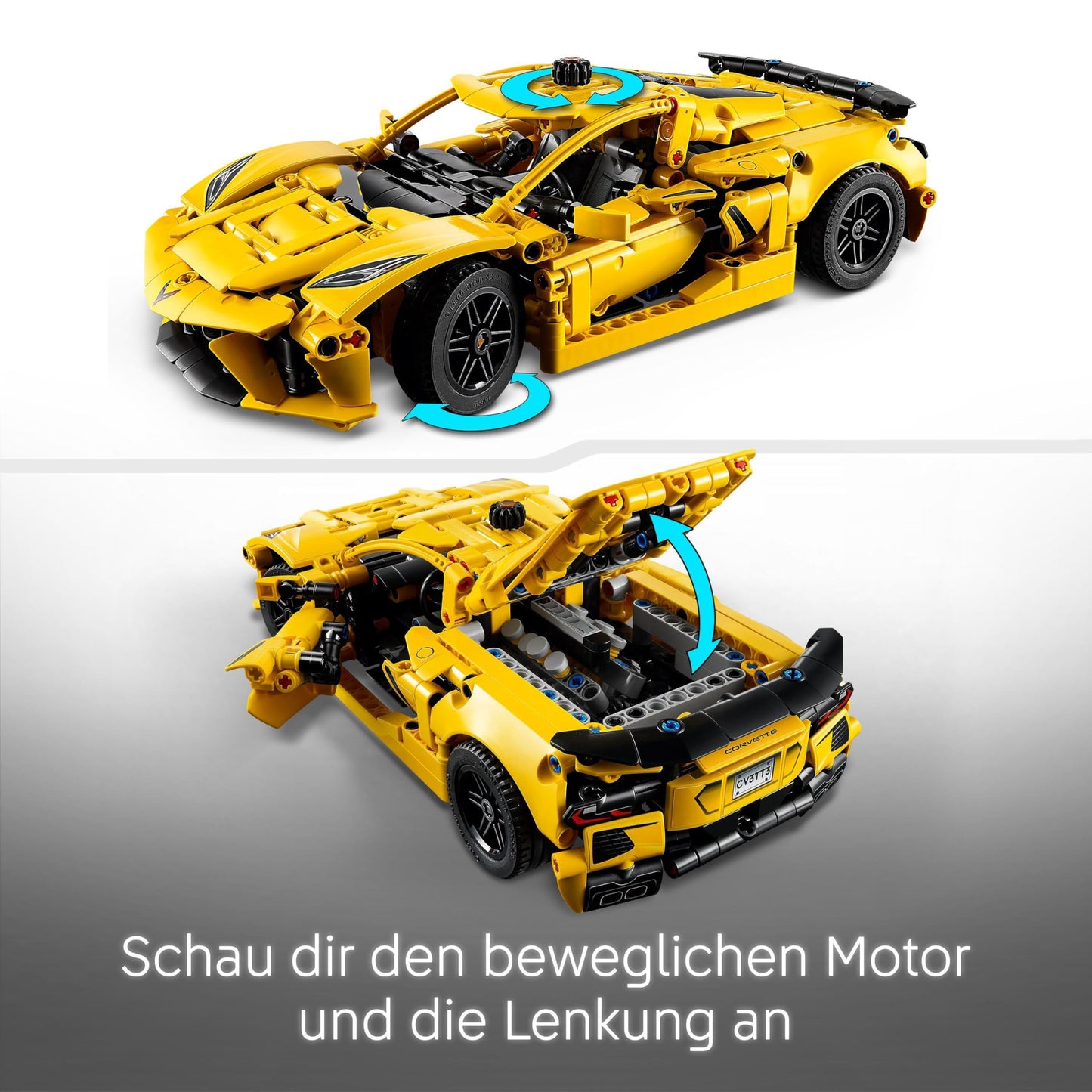 LEGO Technic Chevrolet Corvette Stingray - Collectible building toy - Toy sports car model - Gift for boys and girls ages 9+ who love toy cars 42205