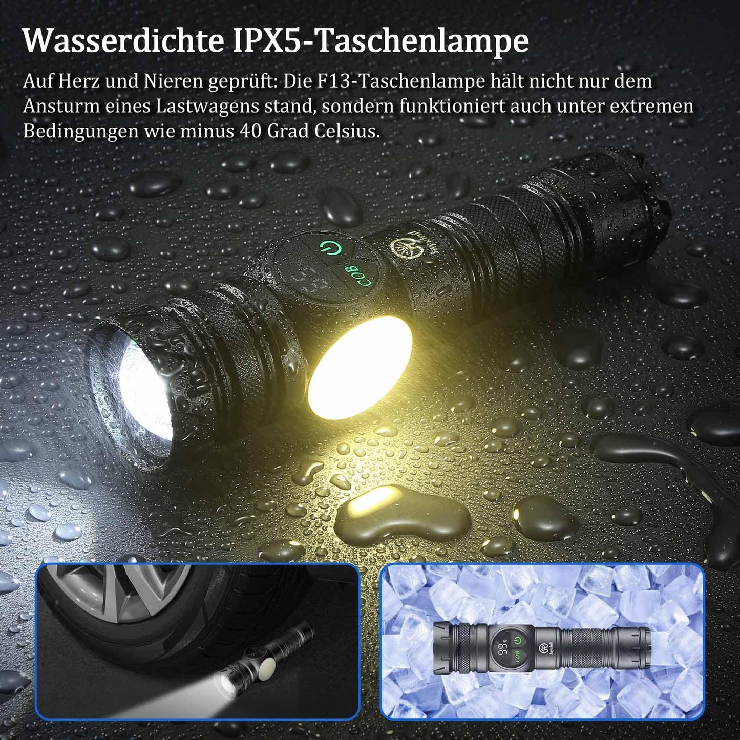 Jayxinli flashlight LED rechargeable 1000000 lumens with magnet, extremely bright flashlights with 5000mAh battery, LCD power display, 9 lighting modes, zoom, strong for camping, hiking, outdoor, emergencies.