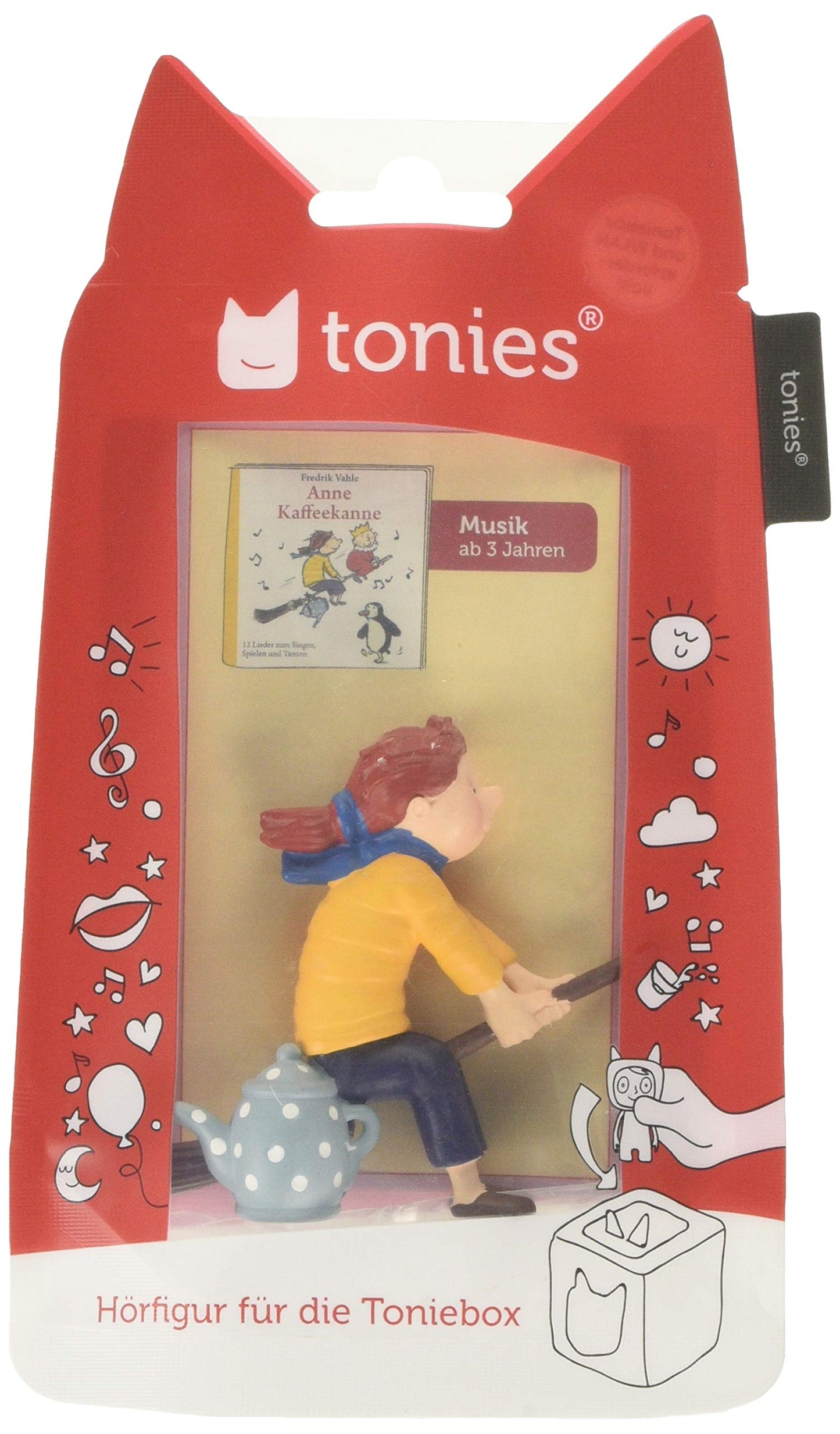 Tonies 10000240 audio characters for the Toniebox - approx. 36 minutes for ages 3 and up - German & 01-0112 audio characters for the Toniebox: Anne COFFEEPOT figure with 12 children's songs - approx. 40 minutes - for ages 4 and up - GERMAN