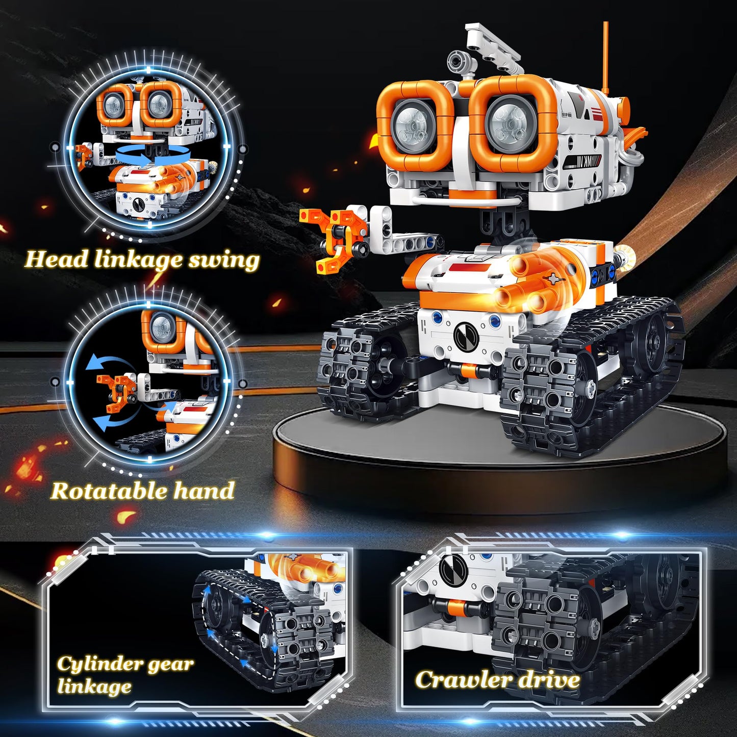 MOJINO Robot Toy for 5 6 7 8 9 10 11 12+ Year Old Boys, 4-in-1 Technology for Boys aged 5-12+ App-controlled Robot Kids Gift for Boys and Girls aged 5-12+ Years