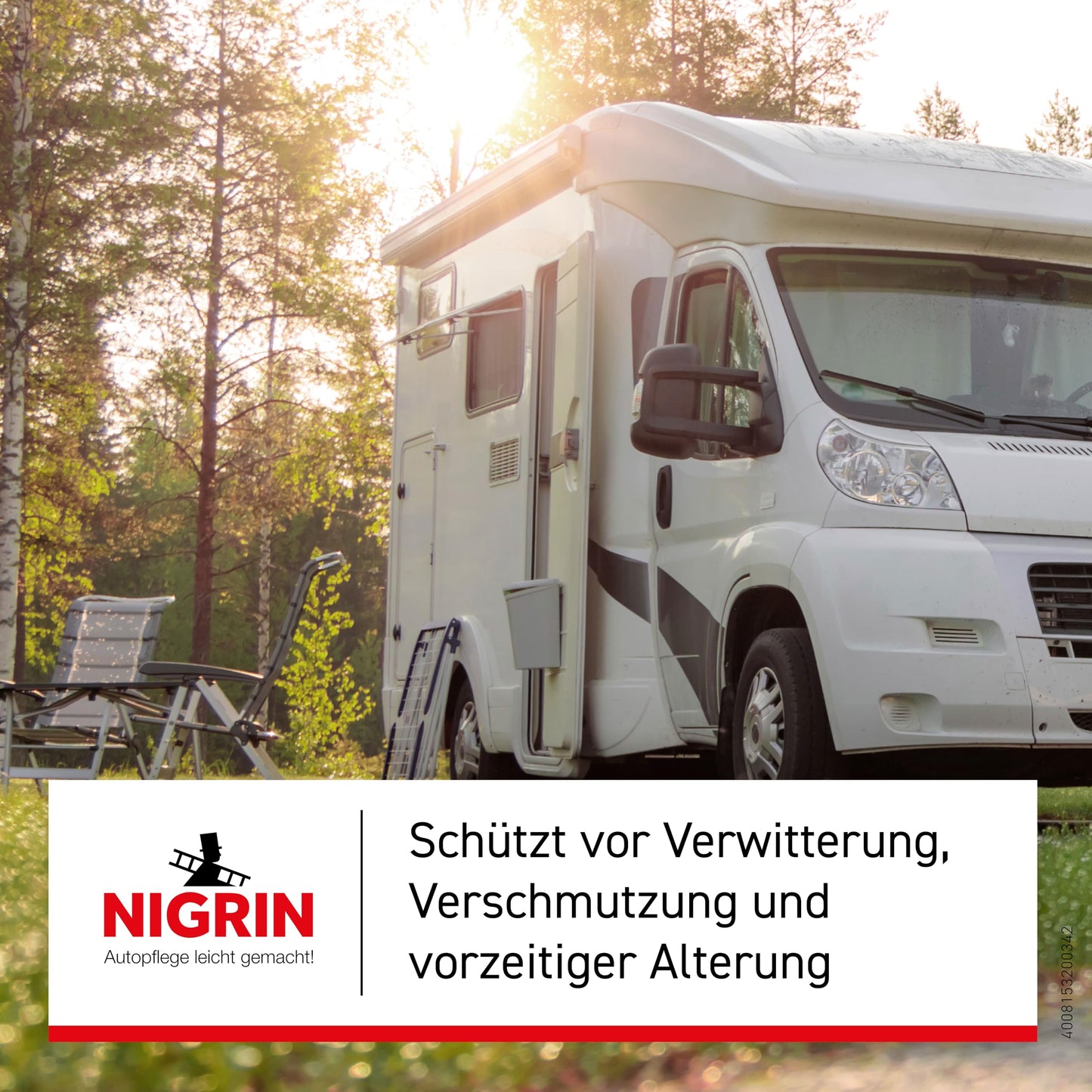 NIGRIN CARAVAN surface sealant, forms a water and dirt-repellent seal, protects against weathering, for materials such as paint, glass, plastic, rubber, acrylic, Plexy, 0.75l