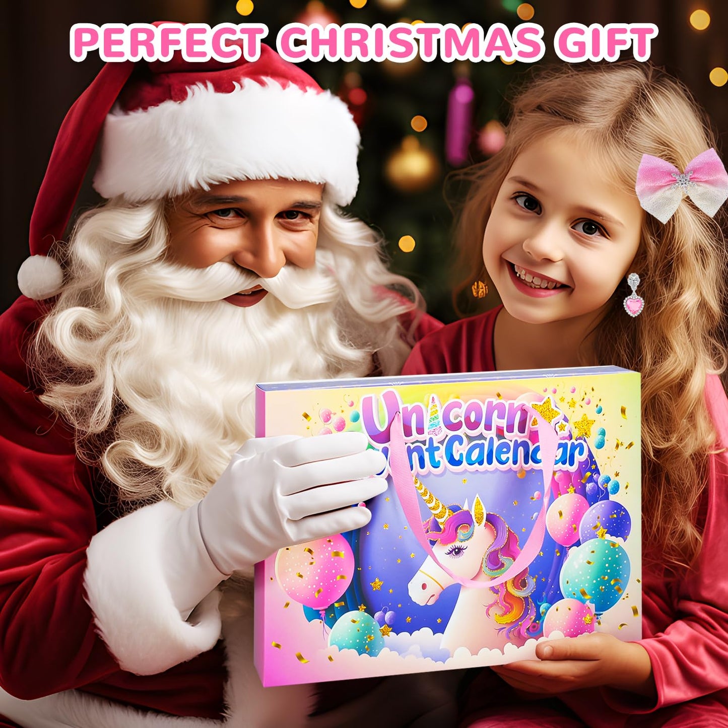 iZoeL Advent calendar cosmetics for teenage girls 2025 Christmas calendar 24 fashion jewelry makeup beauty calendar like unicorn jewelry earrings hair accessories ages 3-12 girls