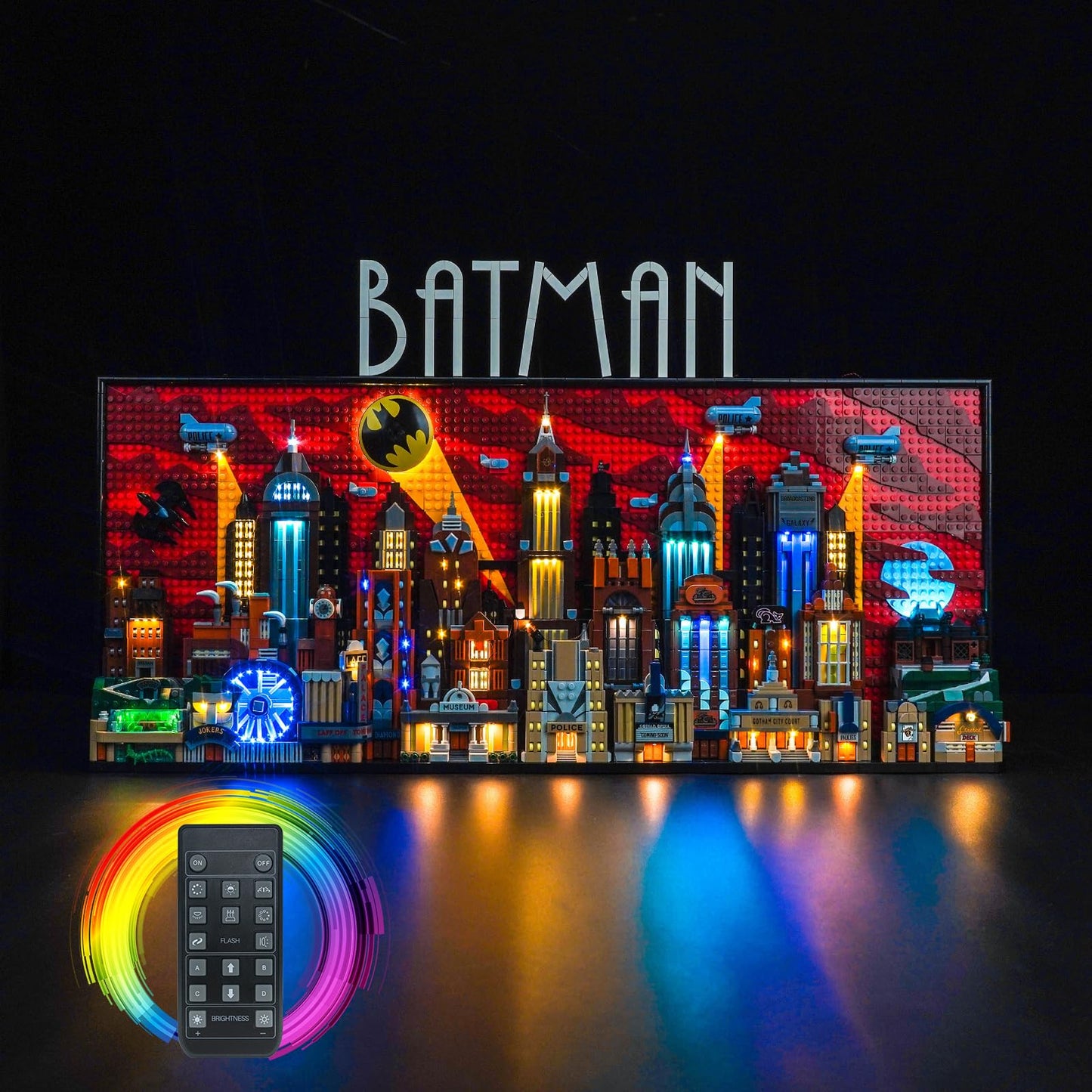 Remote control light kit for Lego 76271 Batman: The Animated Series Gotham City (non-Lego), LED lighting set for Lego Batman: The Animated Series Gotham City creative toy.