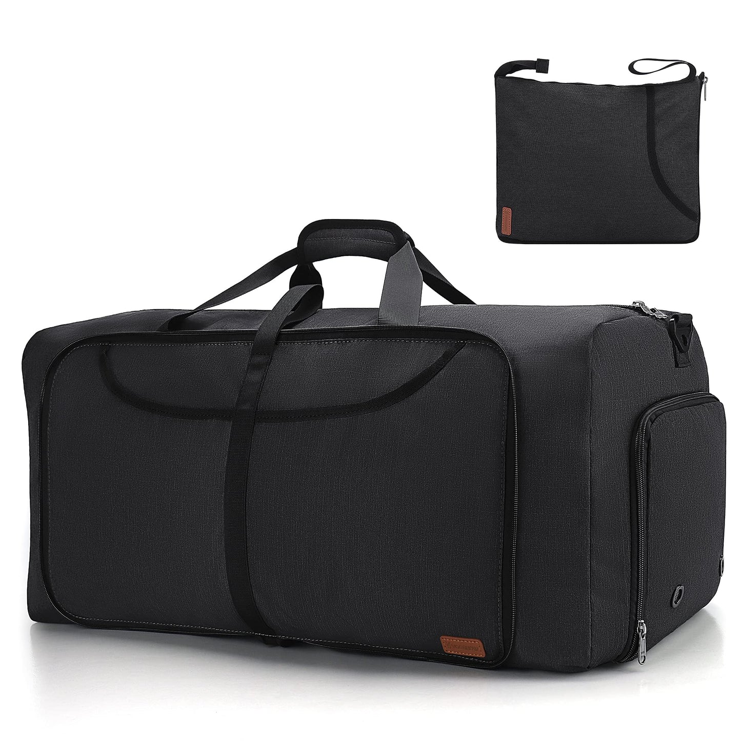 Vogsnow Travel Bag Large Foldable 100L, Weekender Overnight Bag Duffel Waterproof Sports Bag with Shoe Compartment for Men and Women