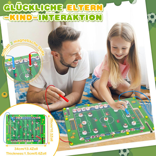 Soccer Gifts for Boys: Montessori Toys for 3 4 5 Year Old Boys Kids Magnetic Soccer Game Boy Gift 4-5-3-6 Years Birthday Learning Game for 3-6 Year Old Boys Girls Activity Wooden Toy