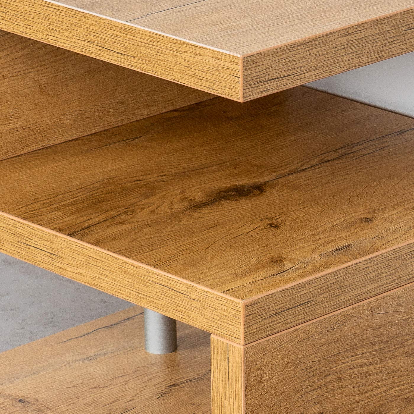 levandeo coffee table Sigi wild oak B x H x D: 44x44x44cm Wooden side table No assembly Fixed glued Living room table