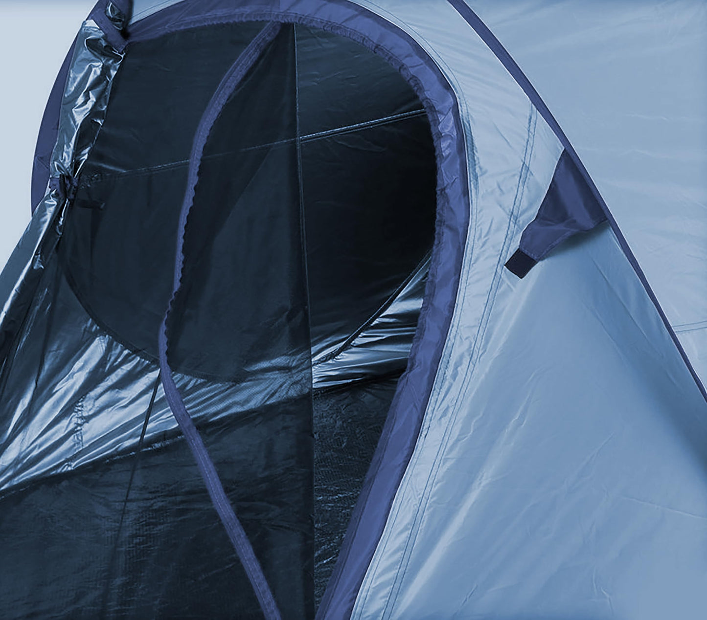 XXL Pop Up tent blue 240 x 210 cm - 3 people - Instant tent for trekking and camping - Automatic instant tent one-handed tent trekking camping tent including pegs + guy lines waterproof.