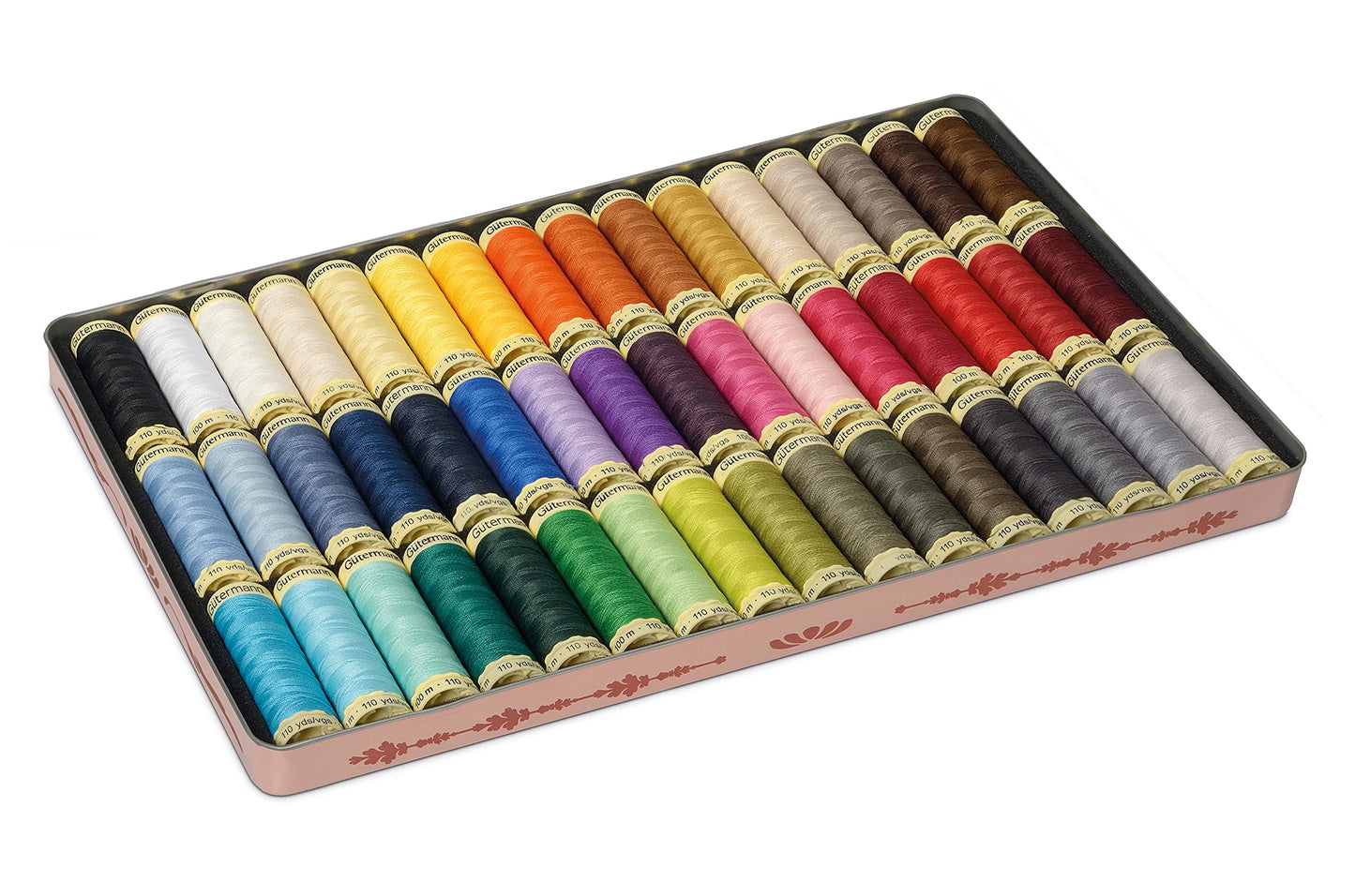 Gütermann creative Nostalgia Box with 48 spools of Sew-All thread 100 m in various colors