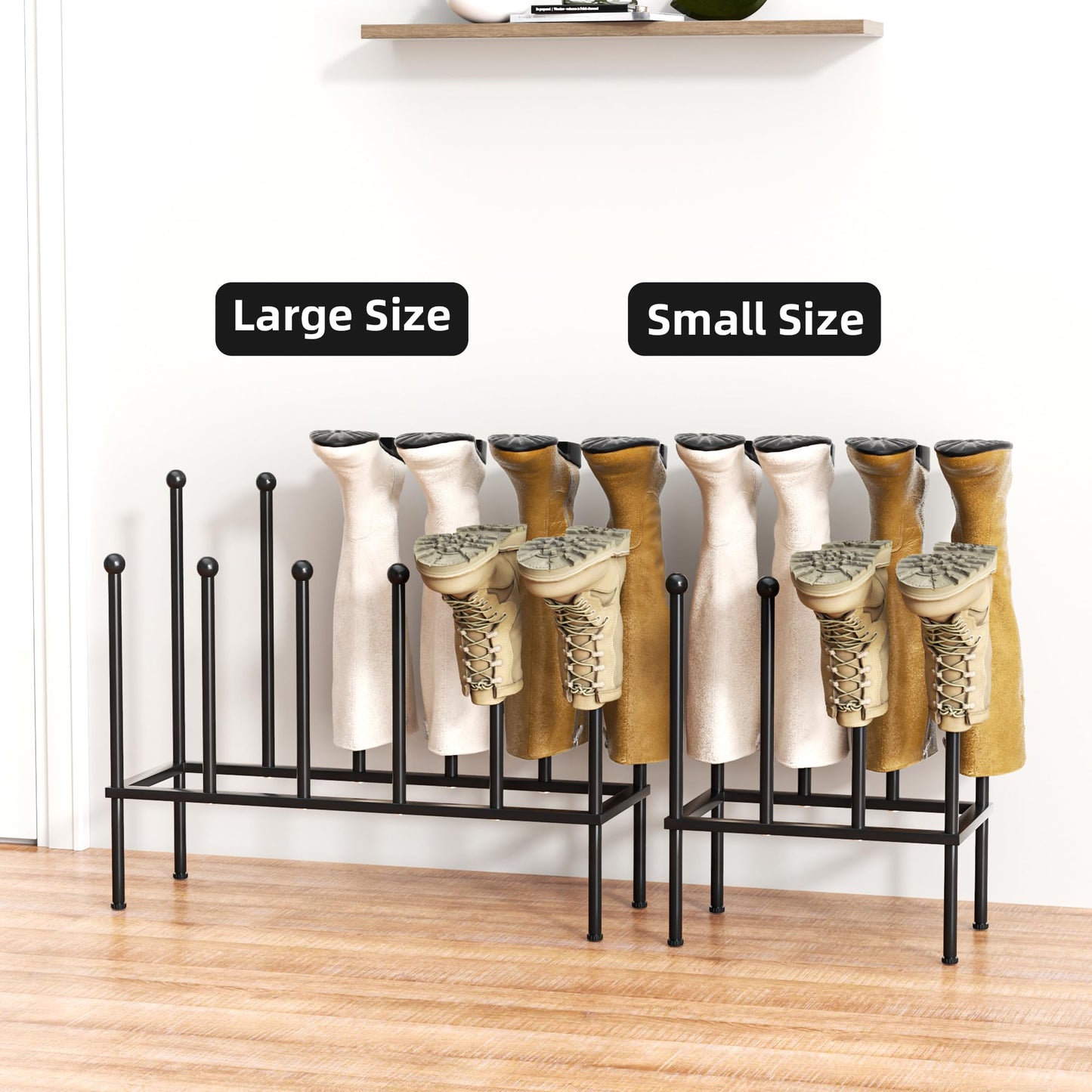 pickpiff Shoe rack Standing Metal Black - Freestanding shoe cabinet, shoe rack for dorm, closet, entryway, bedroom, patio, outdoor, hallway, shoe rack organizer for 4 pairs.
