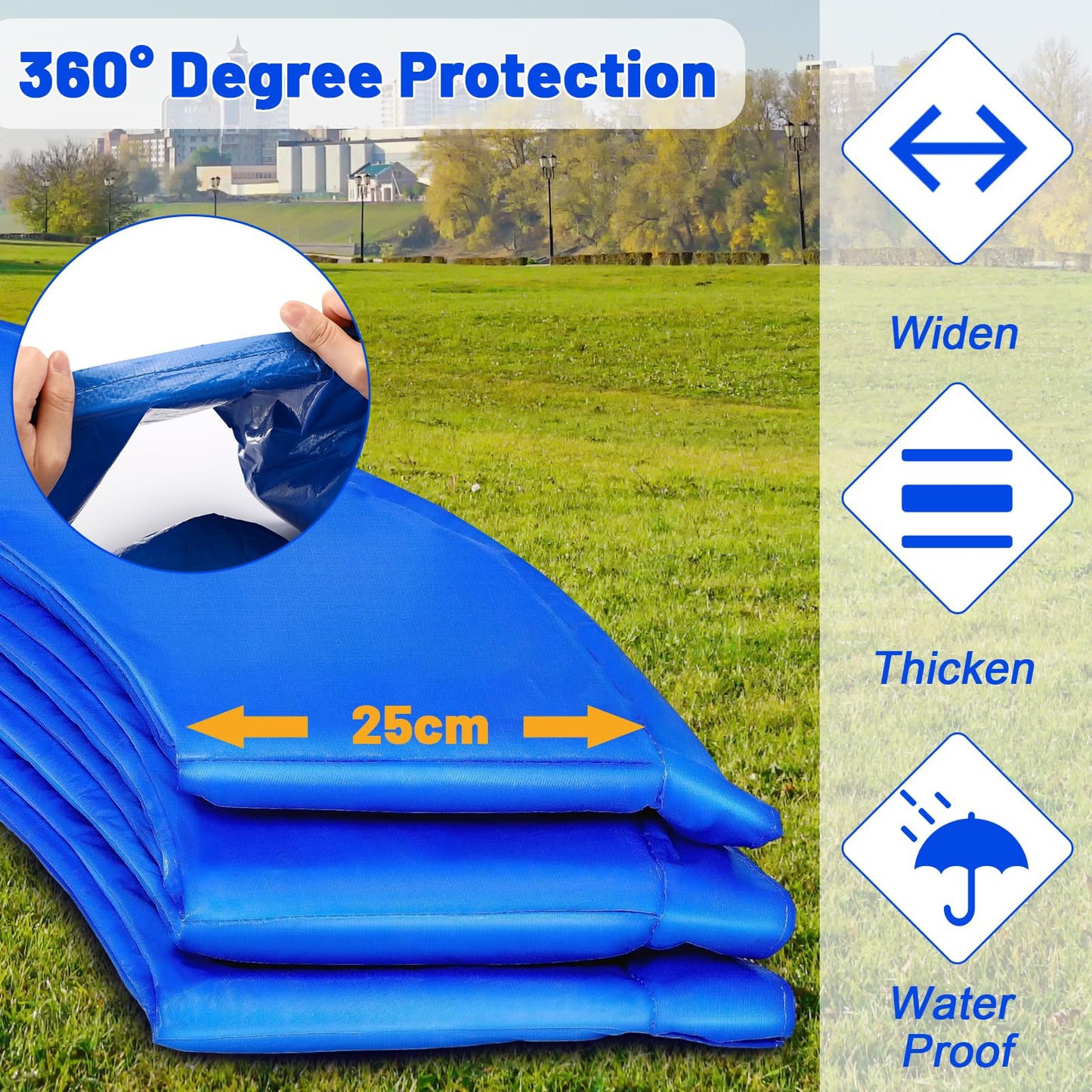 Trampoline edge cover Ø 305 cm UV-resistant spring cover outdoor weather protection trampoline protection cover
