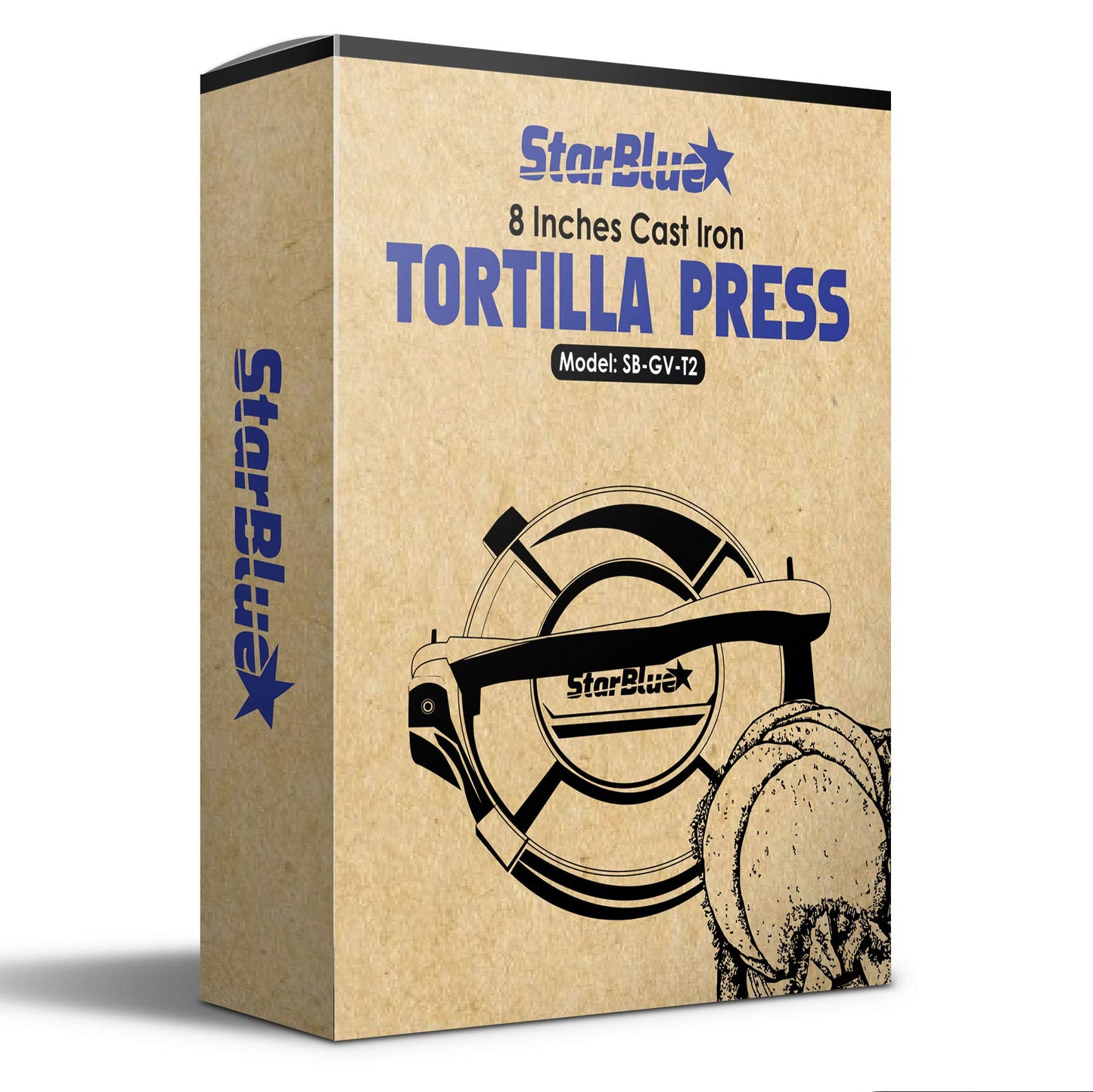 8-inch cast iron tortilla press