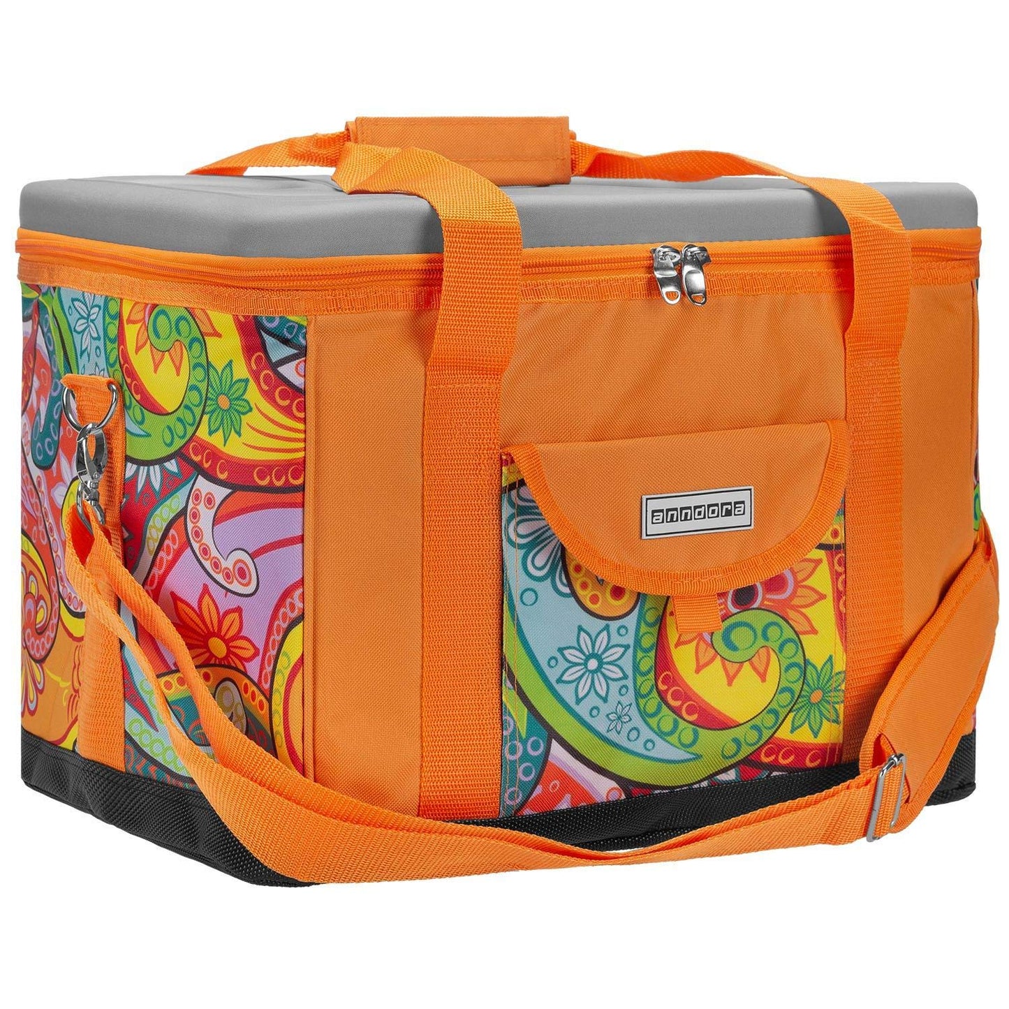 anndora cooler bag XL Paisley orange 40 liters - cooler box insulated bag picnic bag
