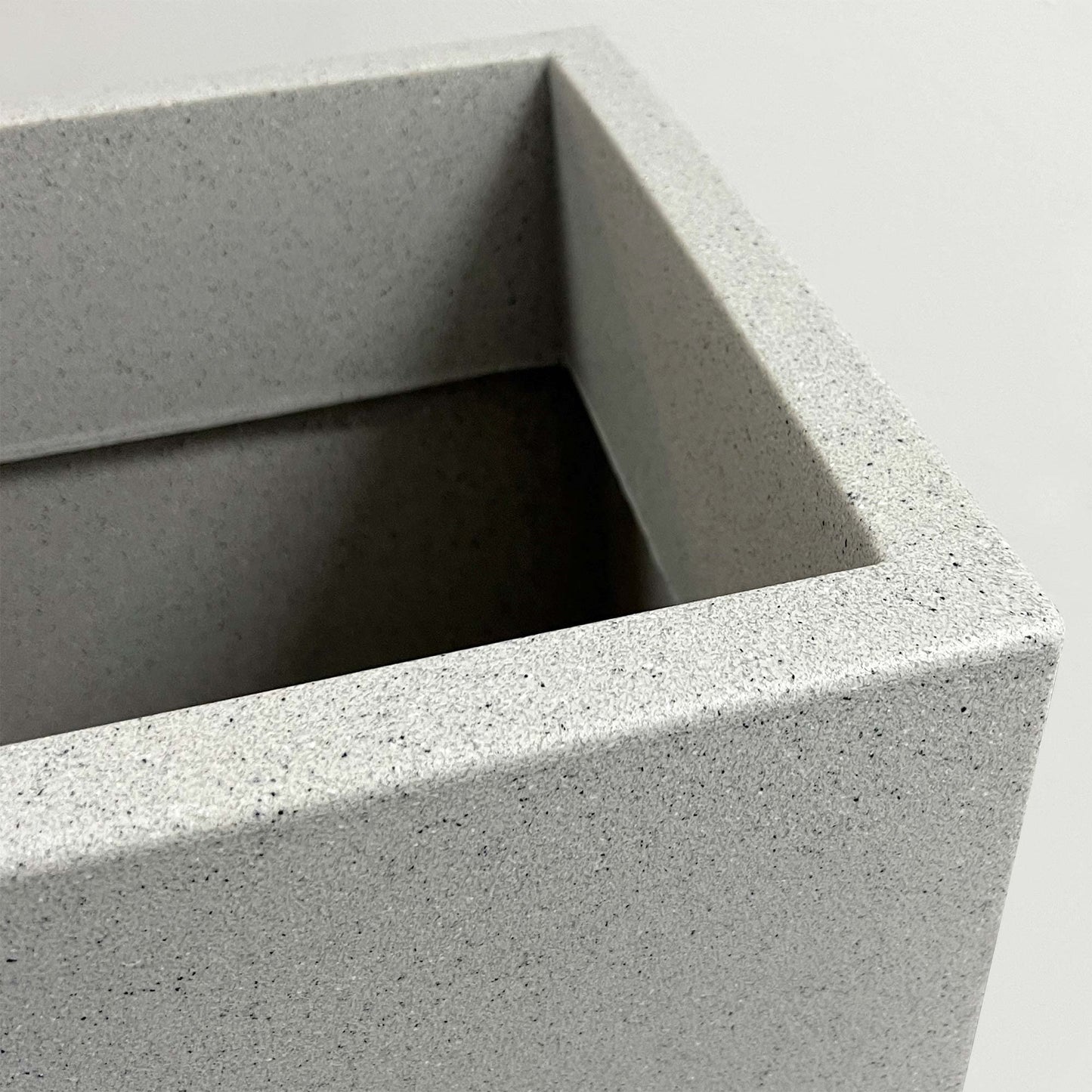 Planter pot CUBO 60 plastic flower pot, 60x60x60 cm (L/W/H), Color: terrazzo matte