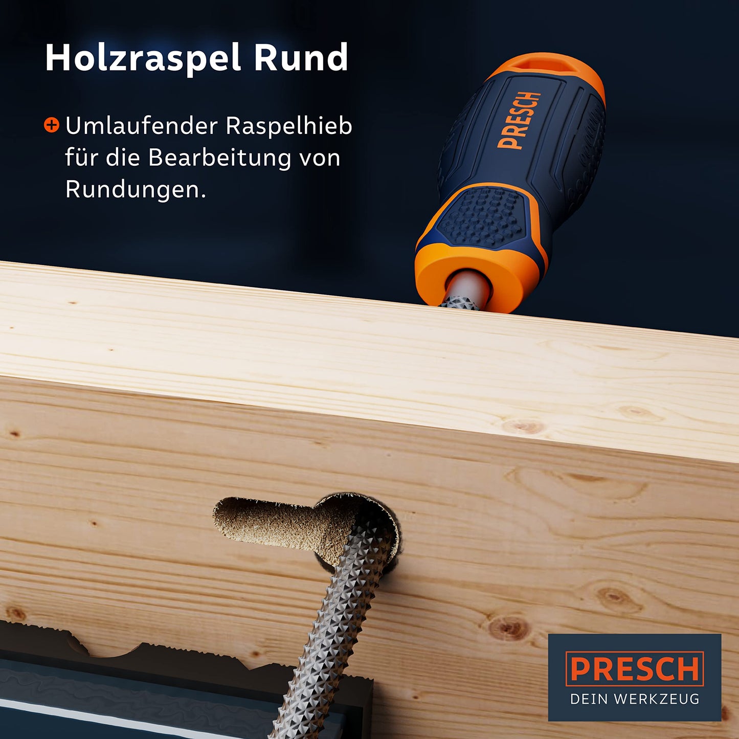 3-piece Wood Rasp Set incl. carrying case - High-quality wood file set incl. flat, half-round, and round rasps - Professional grade 2 file set with 200mm length for wood.