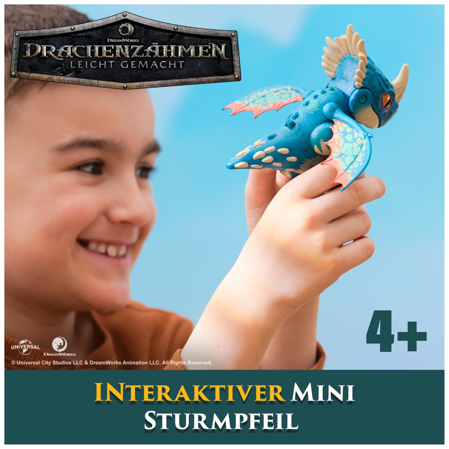 DreamWorks How to Train Your Dragon Interactive Mini-Dragon Stormfly, figure with sound effects, toy for kids ages 4 and up.