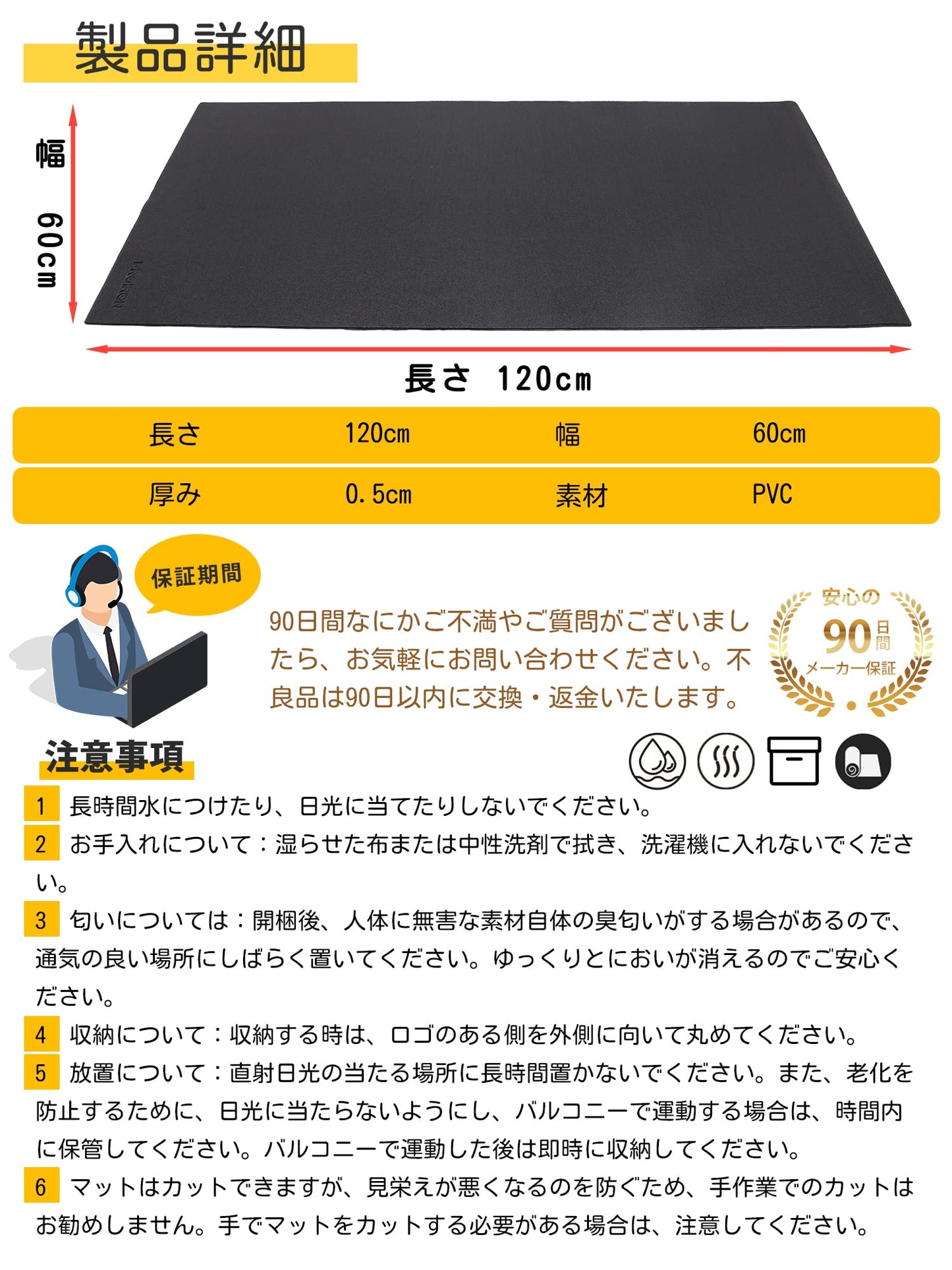 PROIRON Floor Protection Mat for Fitness Equipment, 5mm thick, Treadmill Mat, Protective Mats, Gym Floor Mat, Underlay Mat for Cross Trainer - also used as a Yoga Mat.