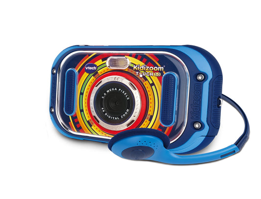 VTech KidiZoom Touch 5.0 - Kids camera with touchscreen, selfie and video functions, effects, games, and more - for ages 5-12 & KidiZoom carrying case - Vtech 417349 kids camera, multicolor