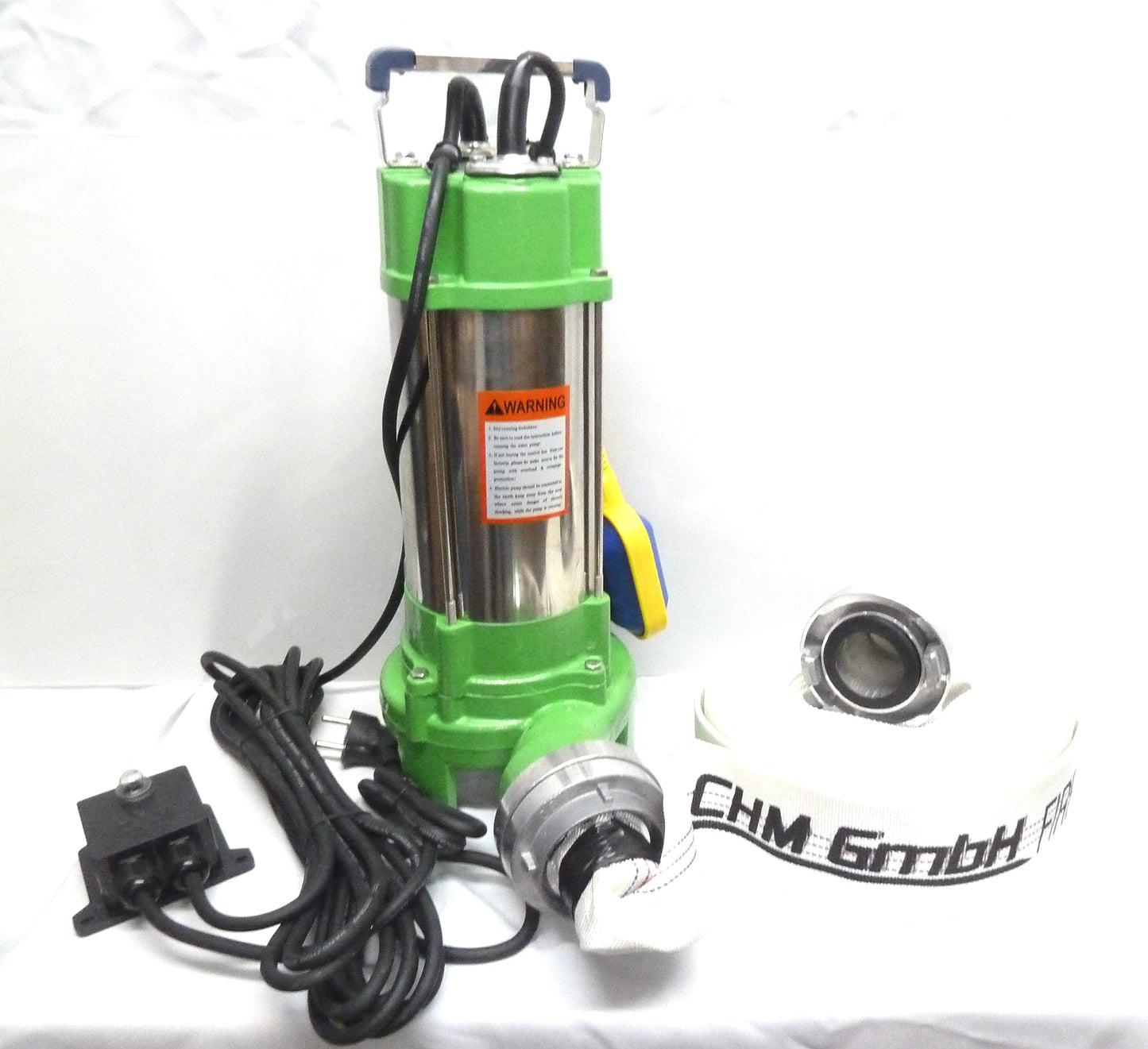 Professional sewage pump dirty water pump V1500 with cutting mechanism +30 meter 2" C-hose