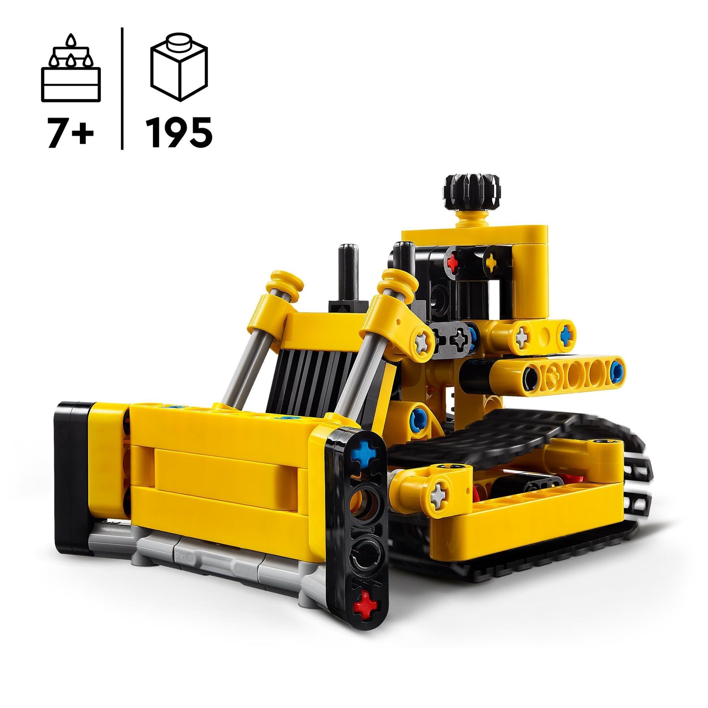 LEGO Technic NEOM McLaren Extreme E Race Car Set, toy car with pull-back motor & Technic Heavy Duty Bulldozer, toy bulldozer for building.
