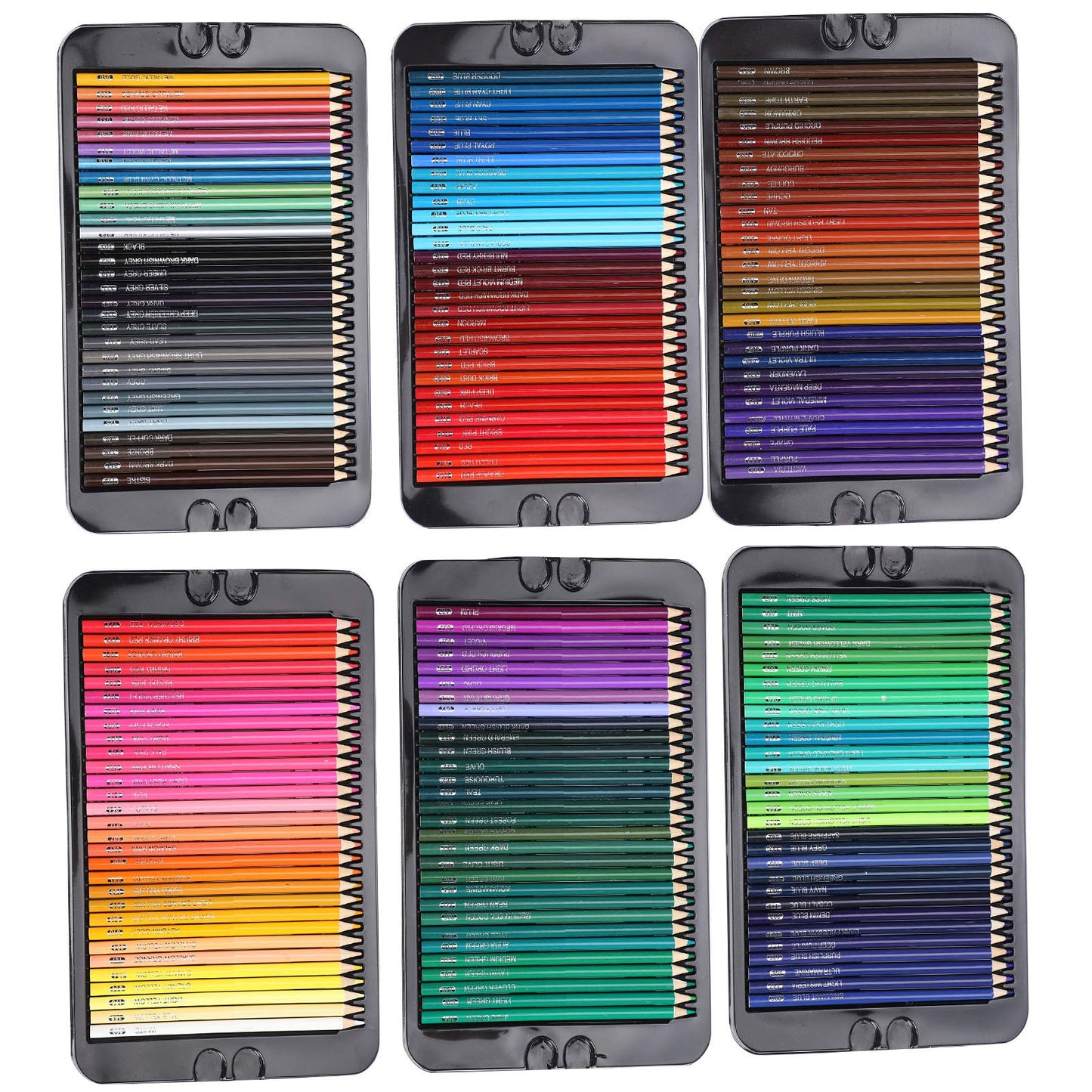 Atyhao 180pcs Colored Pencils with Metal Case for Artists Drawing Sketching Crafting Coloring Books Class Kids Students Gift Pencils