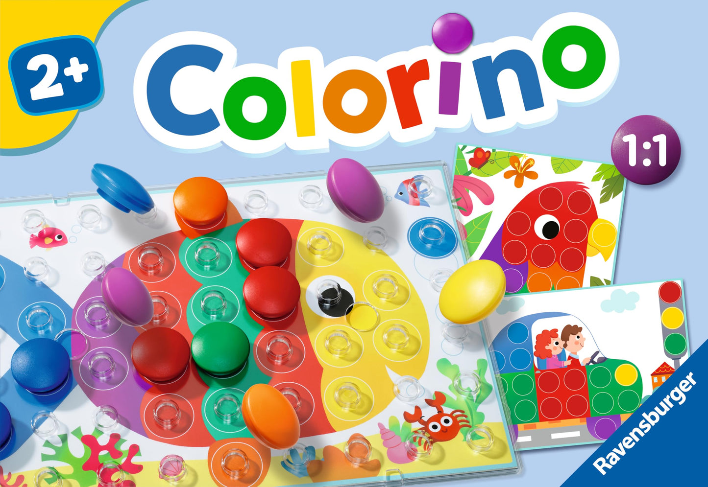 Ravensburger Children's Games 20832 - Colorino - Children's Game for Learning Colors, Mosaic Stacking Game, Toy for Ages 2 and up