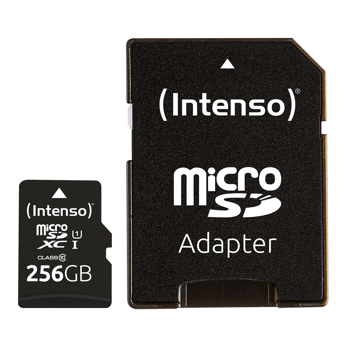 Intenso Premium microSDXC 256GB Class 10 UHS-I Memory Card with SD adapter (up to 90 MB/s), black