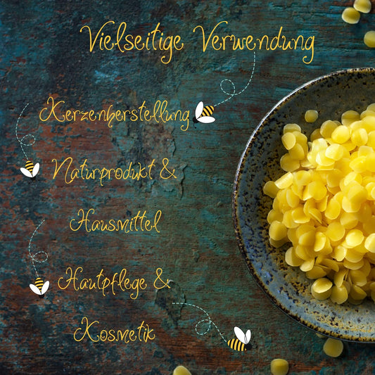 Woodflame Beeswax Pellets, German quality, 450g, 100% natural beeswax, Perfect for cosmetics, beeswax wraps, soap, wood polish, and candle making.