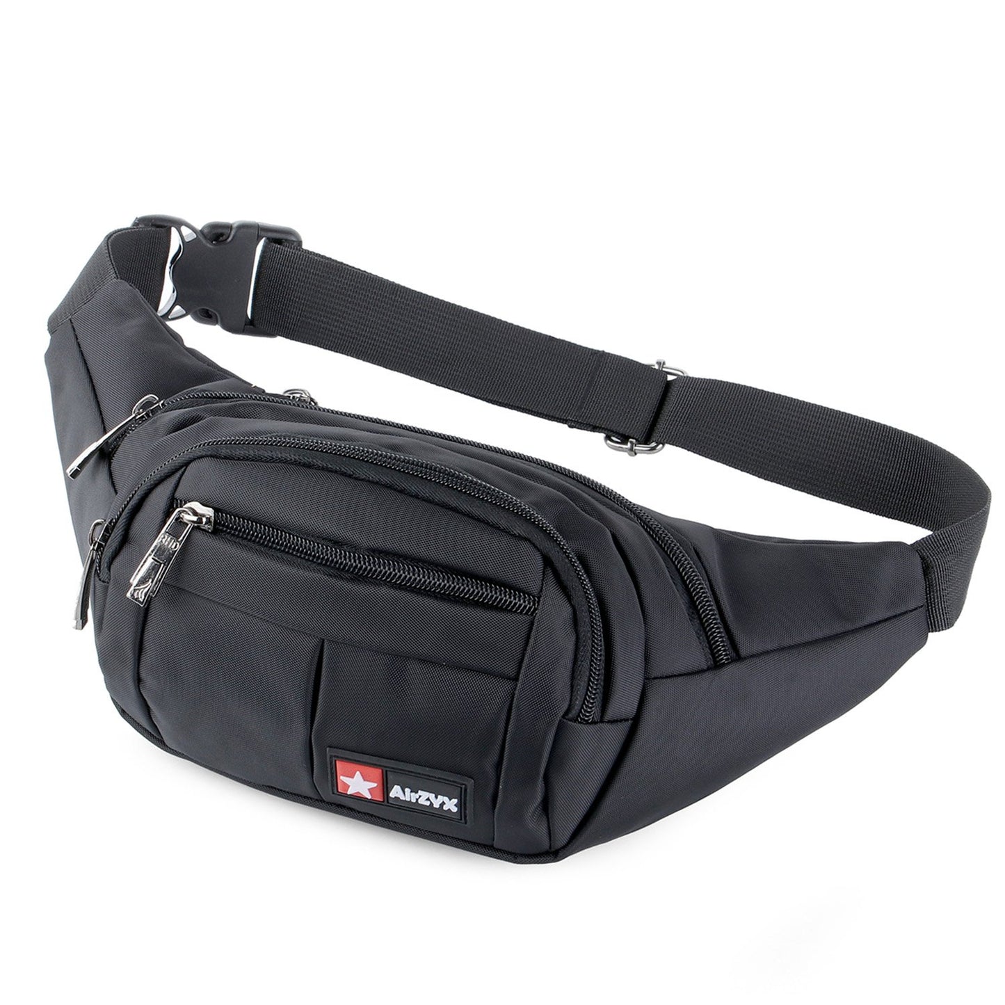 Waterproof waist bag suitable for travel, sports, and all outdoor activities. Waist bag for both men and women, waterproof hip bags for running (Black)
