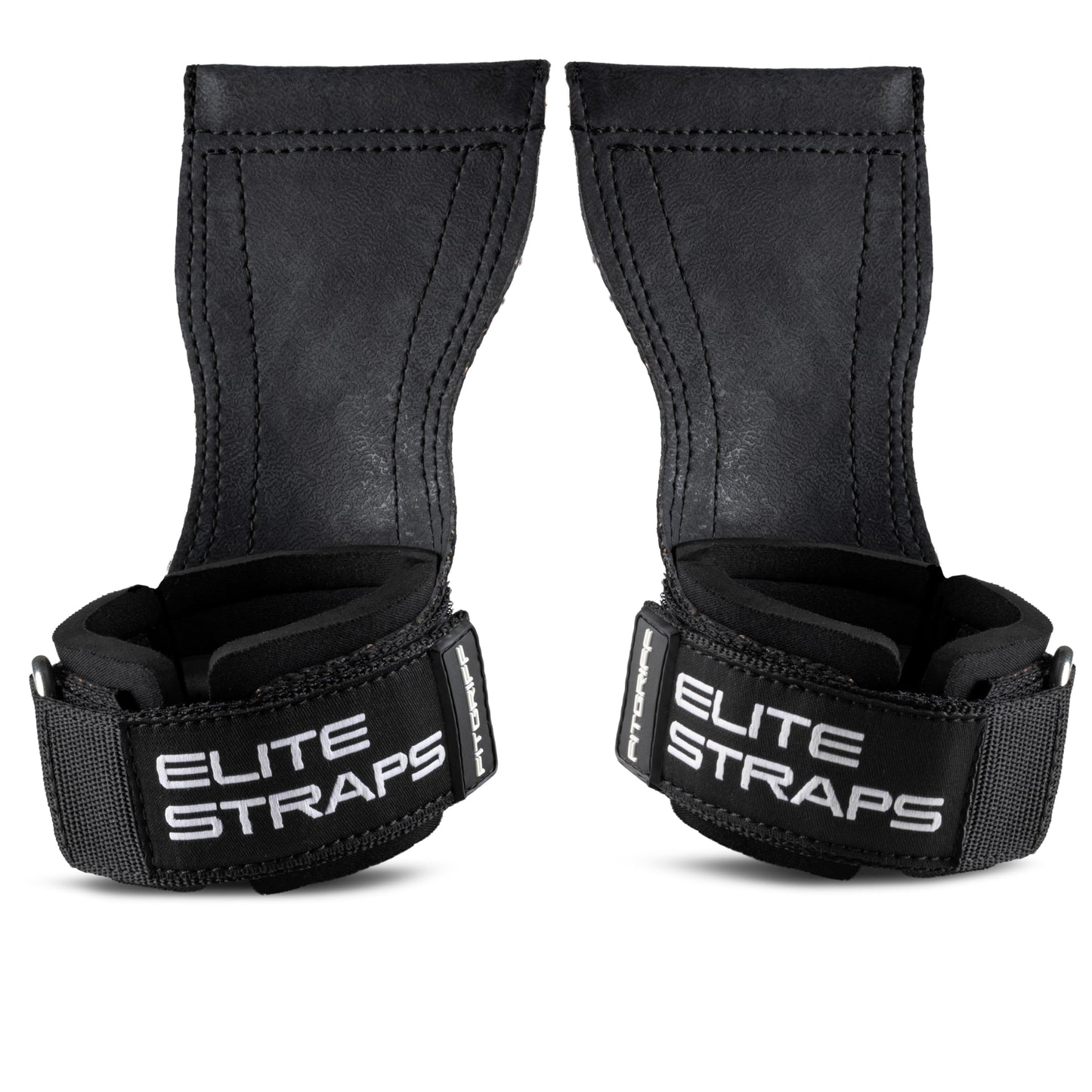 Fitgriff® Elite Straps 2.0 - Lifting aids with rubber pad for strength training - Bodybuilding, Fitness, Gym - Lifting Straps - for women and men (Black, XL)