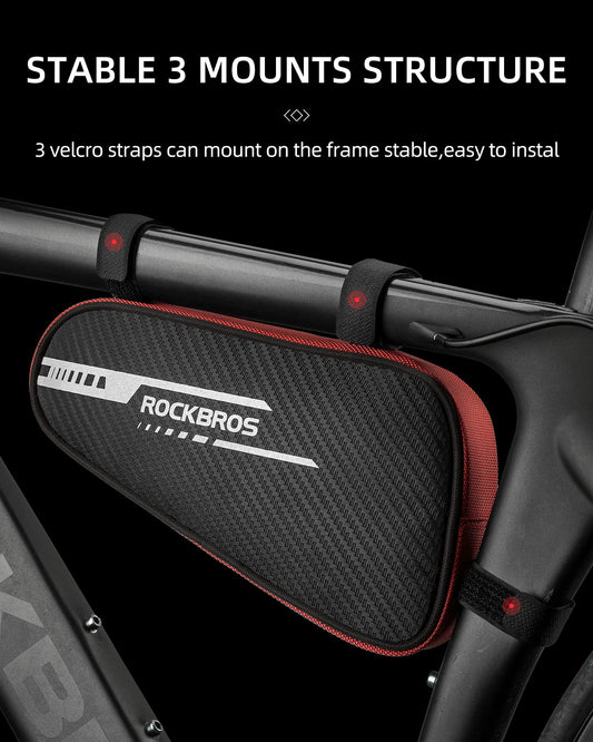 ROCKBROS Frame Bag Triangle Bag 1.2L Bicycle Bag for MTB, Road Bikes Water-Resistant Tool Bag