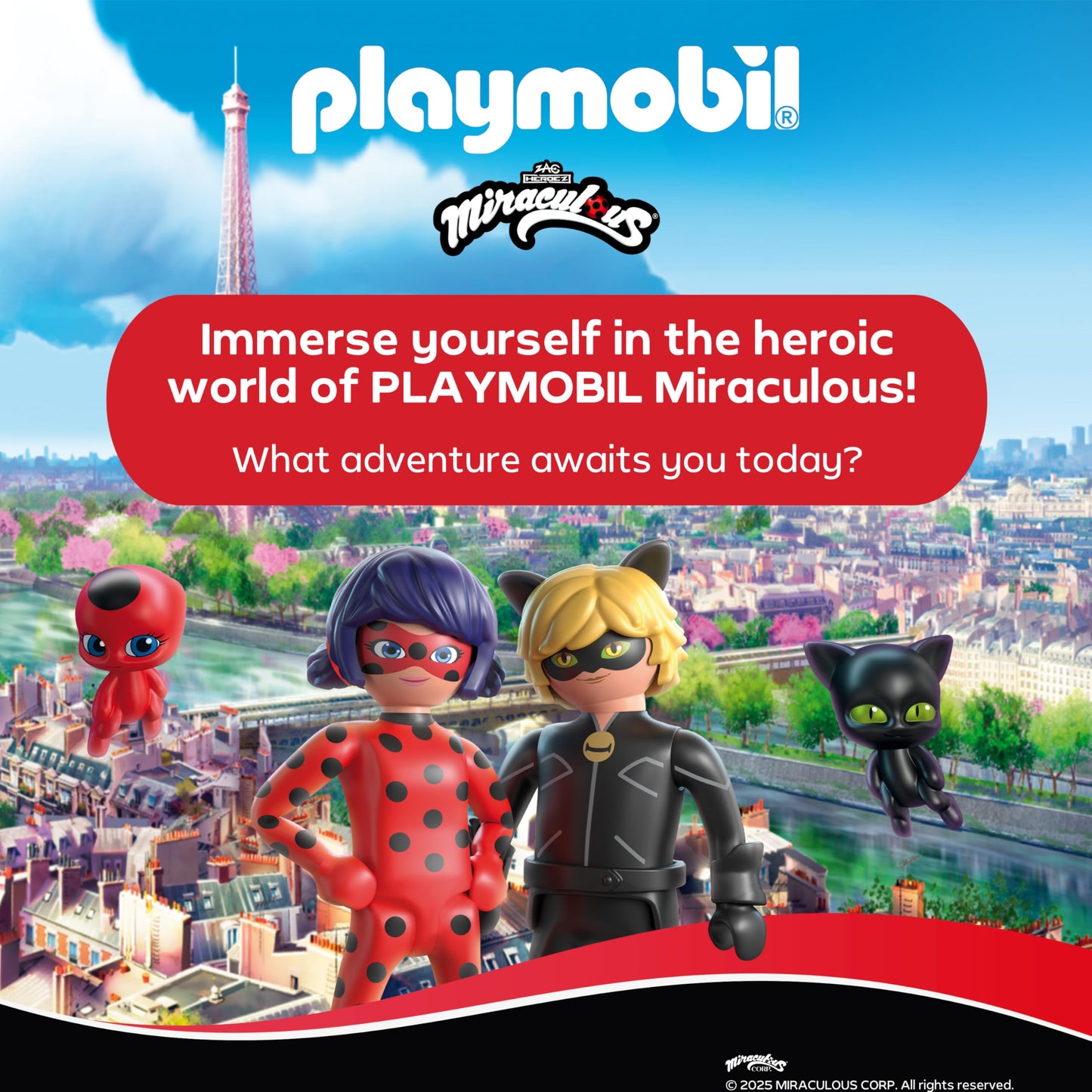 PLAYMOBIL | Miraculous | Roller Ride through Paris | Toy for kids aged 4 and up | Promotes creativity & role play | Includes figure with accessories & detailed set | 71864