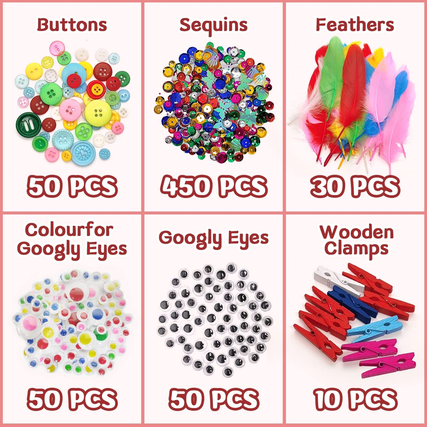 : Without Bastelset Children, 2200+ PCS DIY Crafting Craft Kit Craft Box, Craft Felt Craft Paper Crafting Supplies Craft Supplies Craft Kit Scrapbooking, Pipe Cleaners, Pom poms, Beads