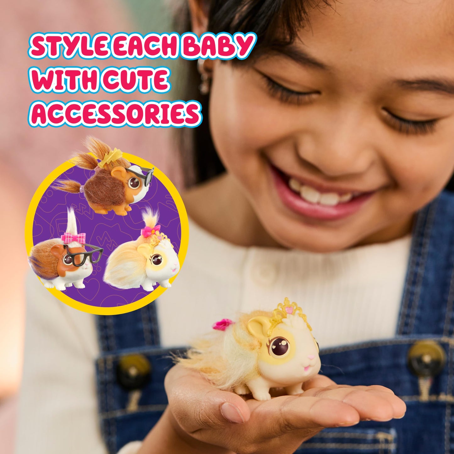 Little Live Pets - Mama Surprise | Interactive mom guinea pig with stable and 3 surprise babies. Over 20 sounds and reactions, repeatable play patterns, 5 years / 60 months.