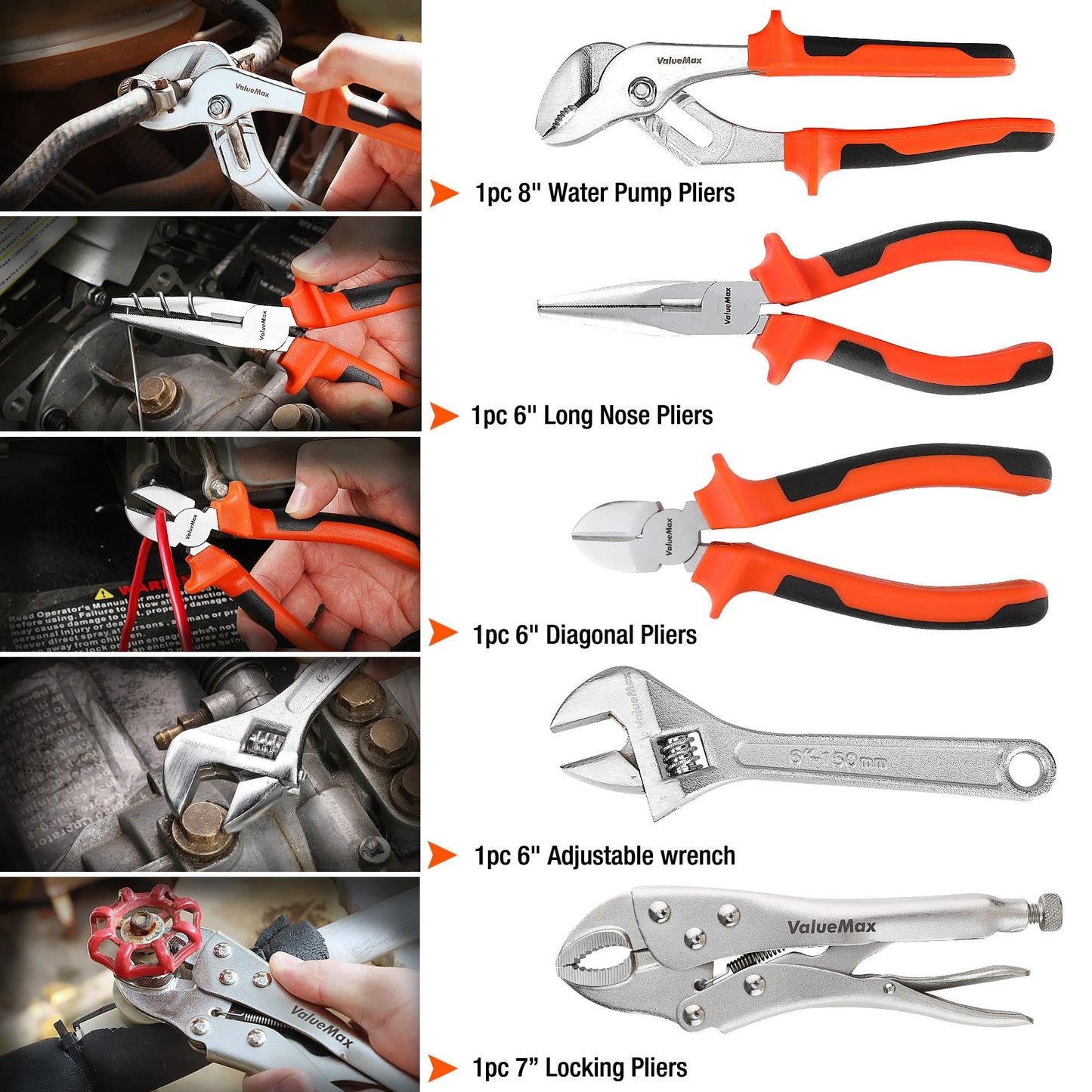 ValueMax 219-piece tool set, tool bag included, everyday tools, tool kit for household, DIY, handyman, and mechanics for home repairs or professional work.